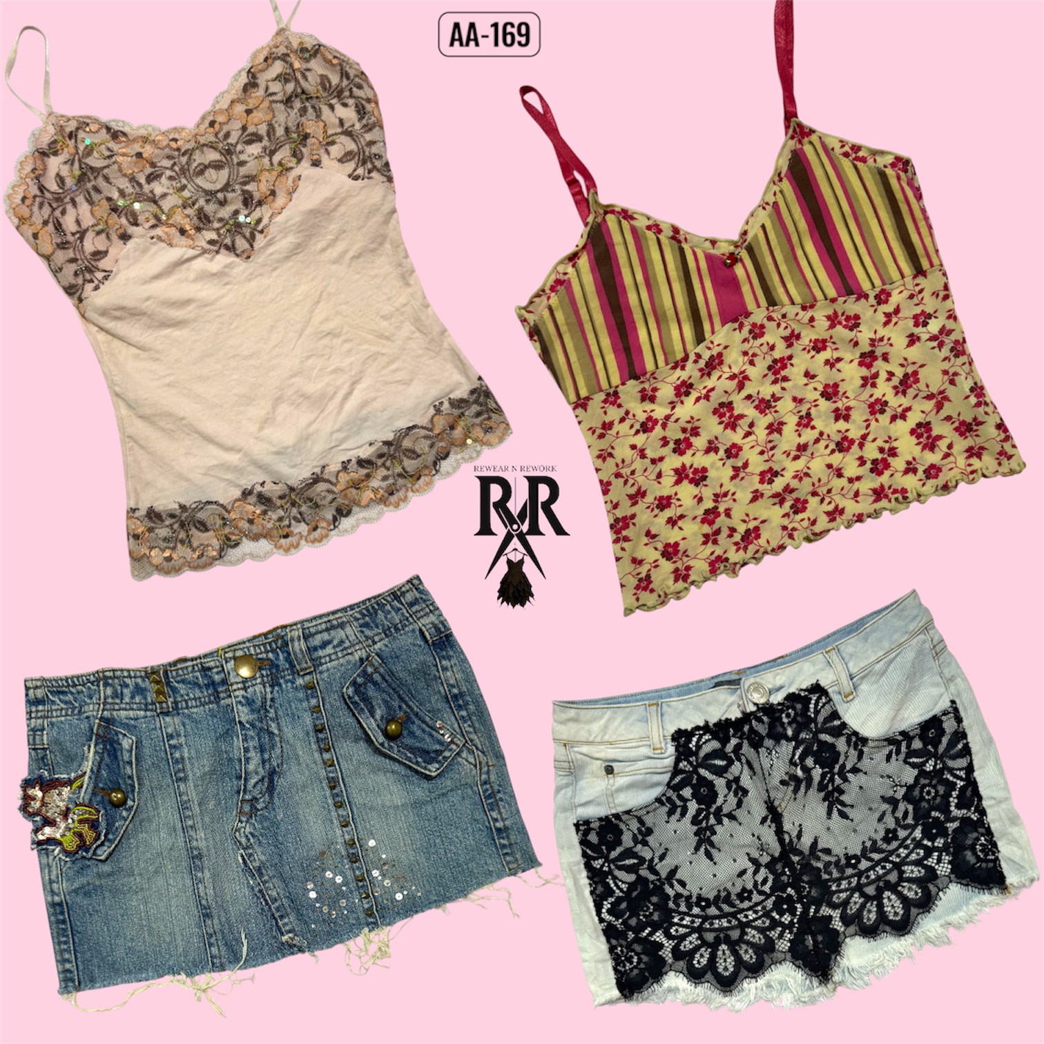 Y2K Bébé en Rose Mélanger et Assortir (AA-169)