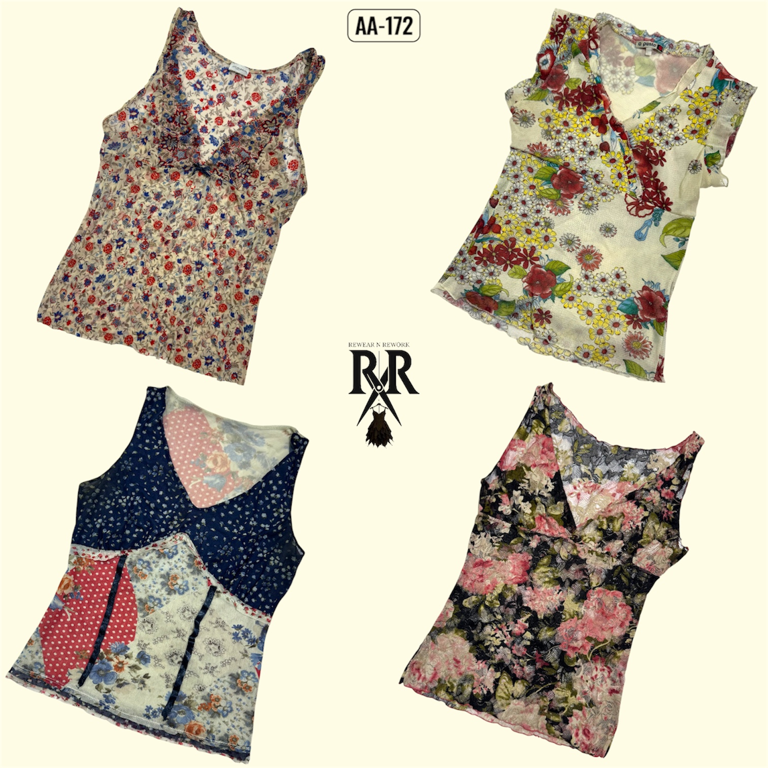Y2K Cutesy Tops sans manches mixtes (AA-172)