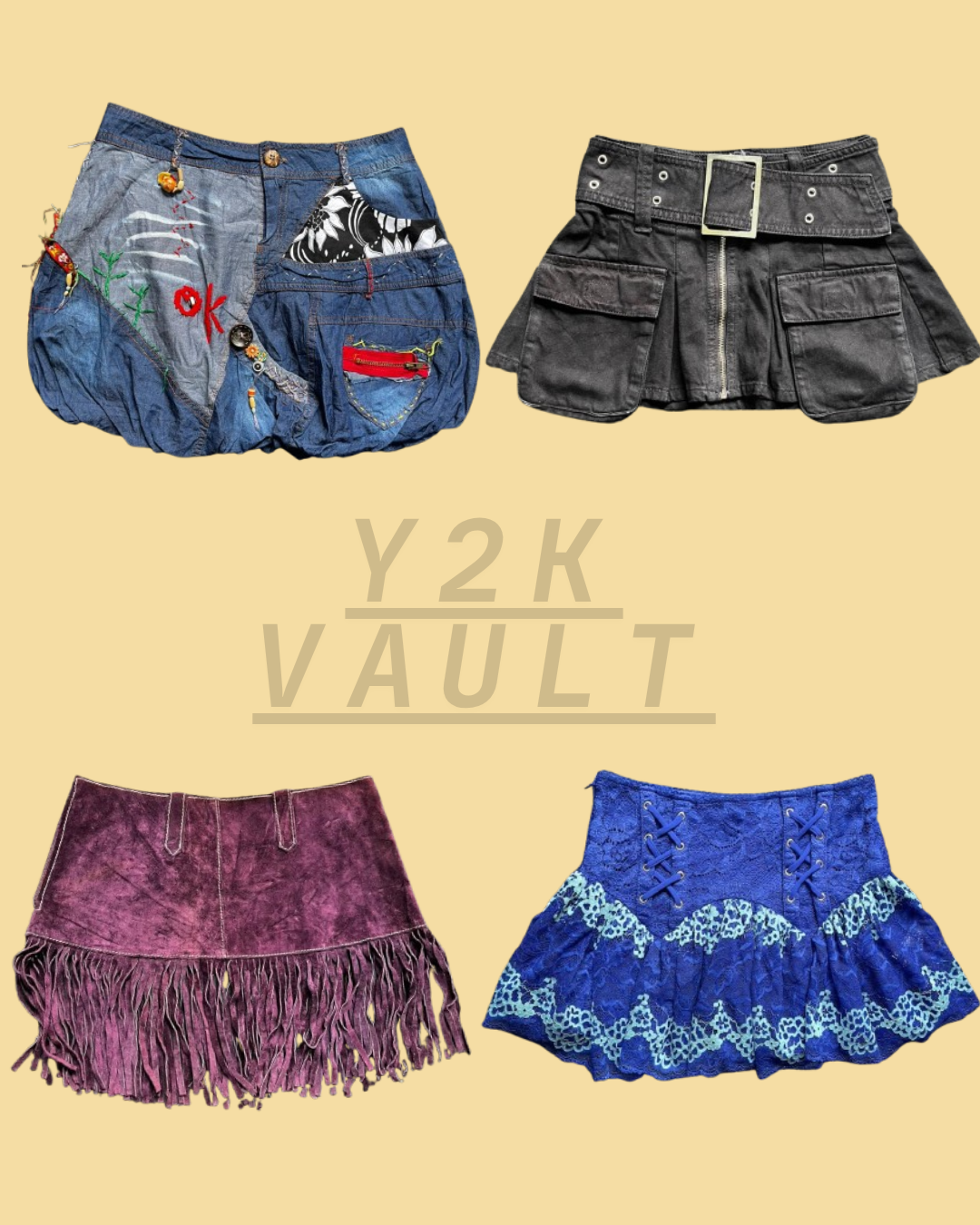 Y2k Vault jupes mini des années 2000 (YV-230)