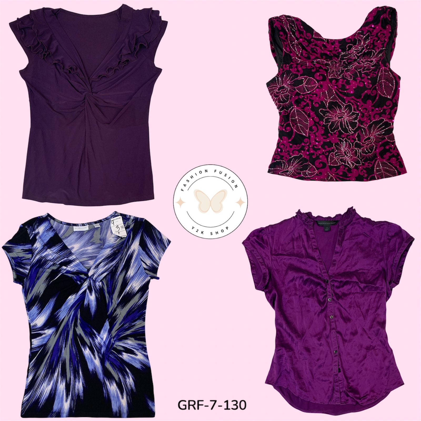 Y2K Retro Mesh-Poly Bluse | Ikonische transparente Aussage (GRF-7-130)