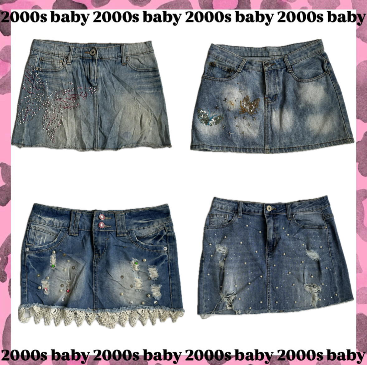 2000s classic denim mini skirts-052