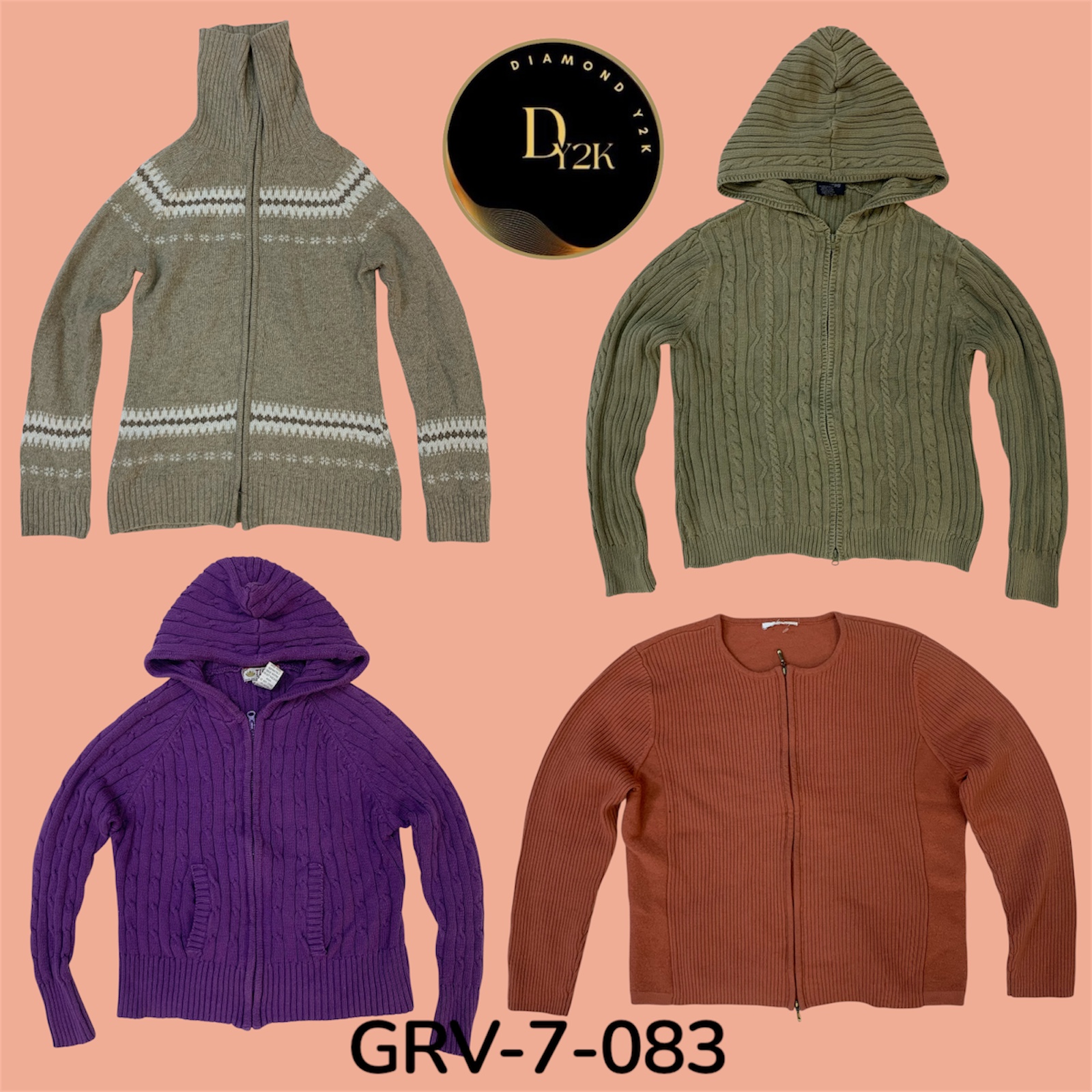 Women’s Mixed Cable Knit Sweater – Cozy & Stylish Pullover (GRV-7-083)