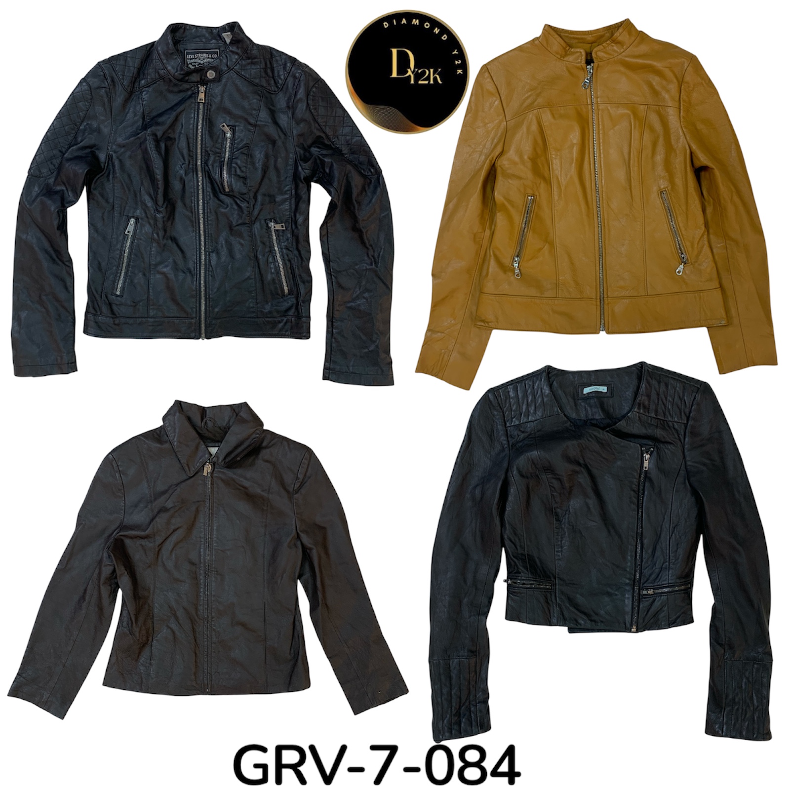 Jaqueta de Couro com Zíper Clássica – Moda de Rua Atemporal (GRV-7-084)