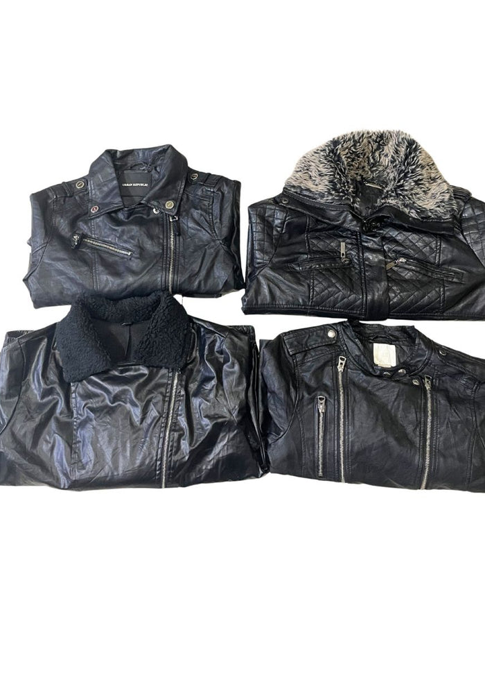 H&M & SHEIN – ミックスブランド ヴィンテージ レディース フェイクレザー ジャケット