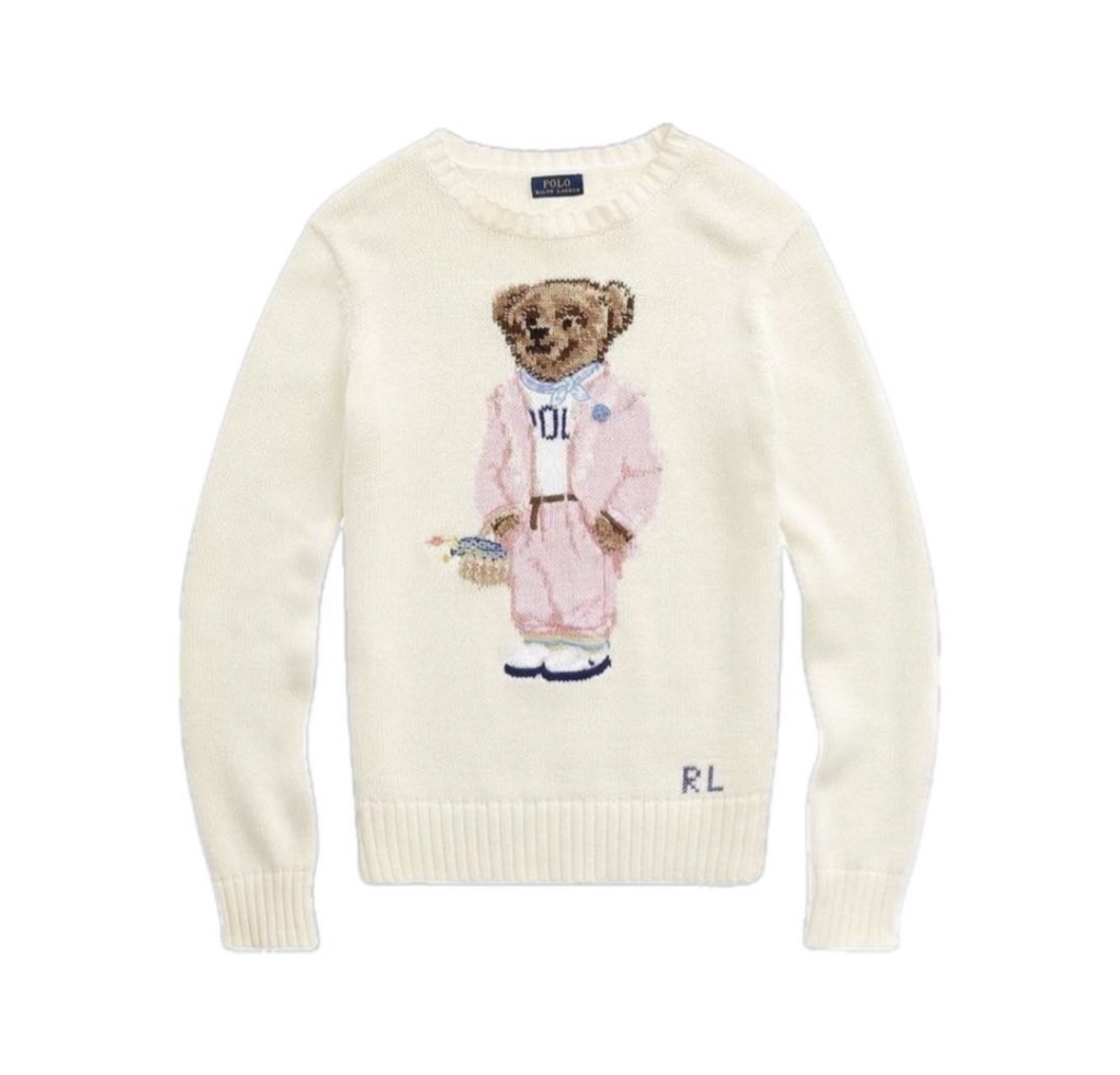 Maglioni per bambini con bandiera e orso Ralph Lauren