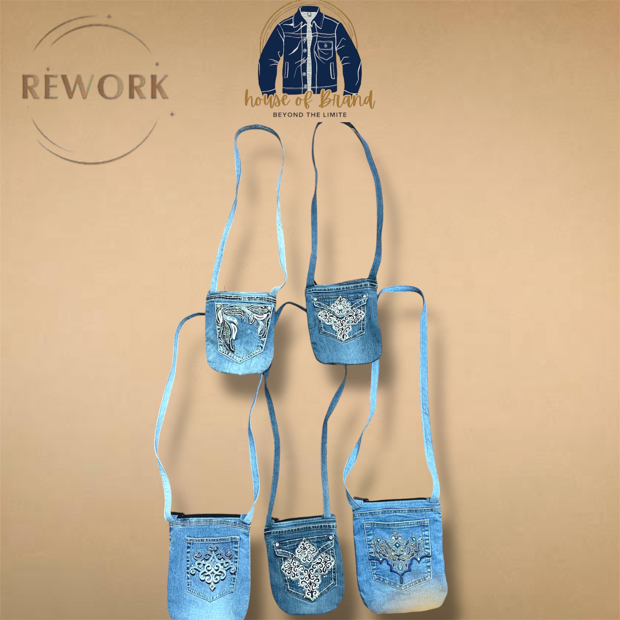 Sacs tote en denim y2k recyclé à poche unique