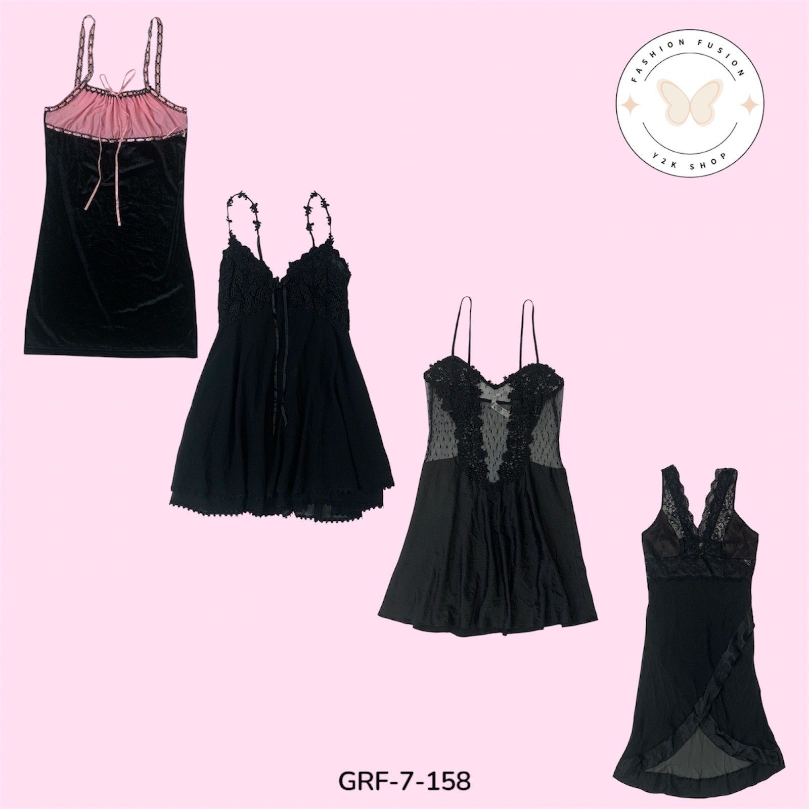 Chic Black Satin Slip Dress | Everyday Staple (GRF-7-158)