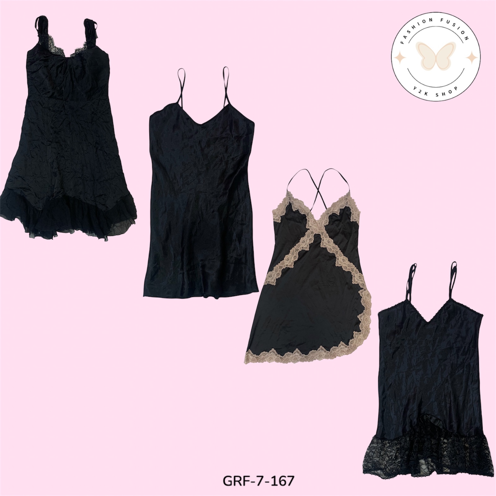 Klassisches schwarzes Satin-Nachthemd – Mühelos & Trendy (GRF-7-167)