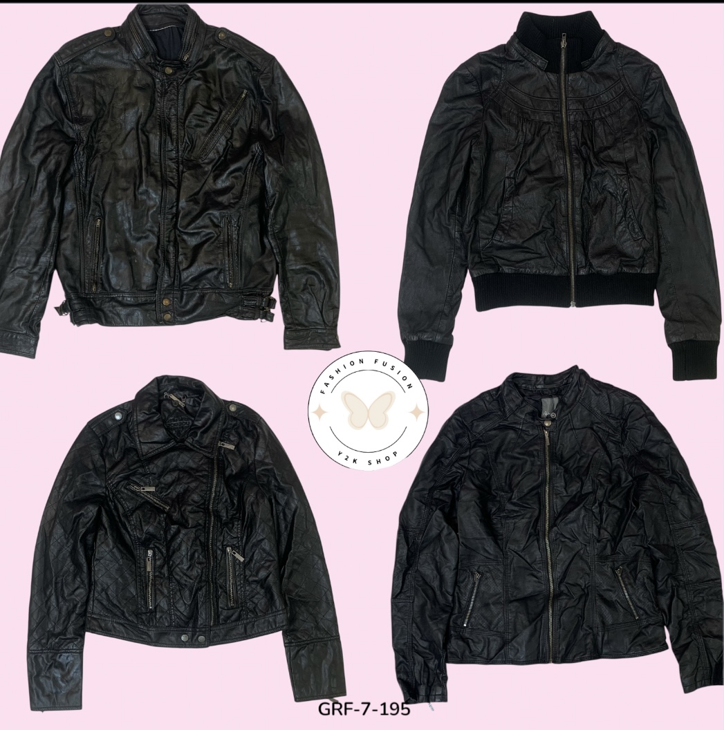 Bold Mix Zipper Lederjacke – Street Style Essentials (GRF-7-195)