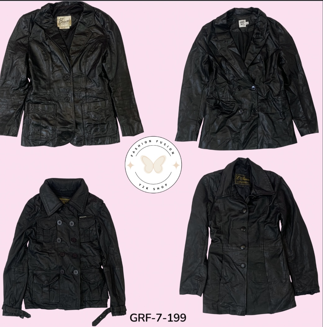 Streetwear Mix Reißverschluss Lederjacke – Urban Edge (GRF-7-199)