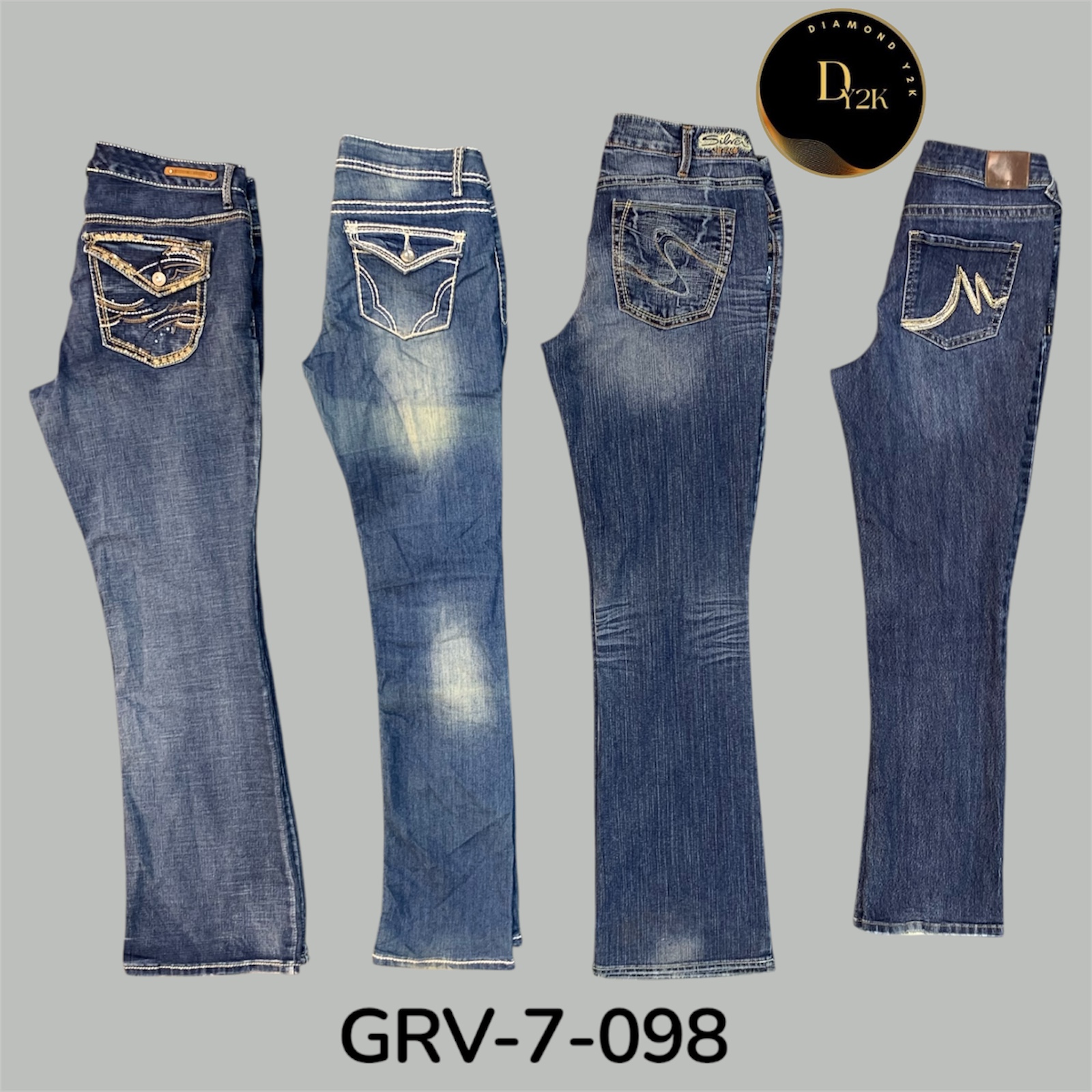 Classic Blue Flare Jeans – Comfortable & Stylish Fit (GRV-7-098)