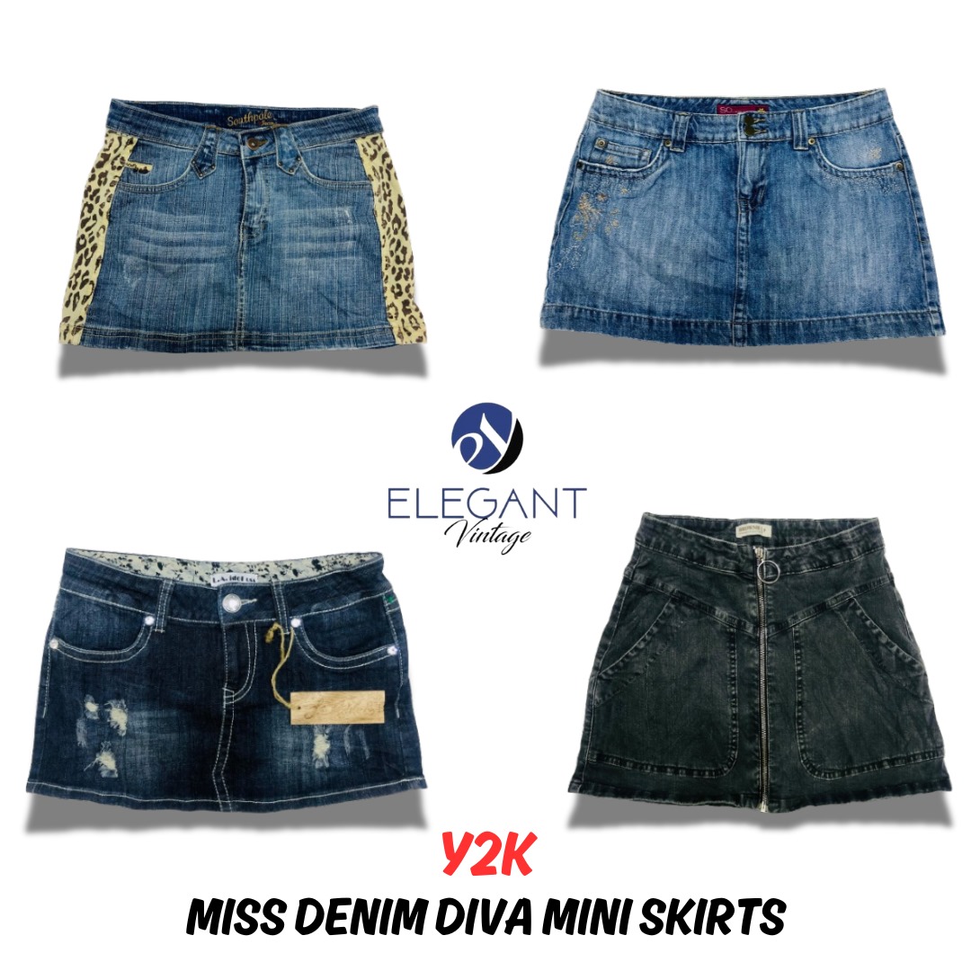 Y2K Miss Denim Diva Mini Skirts - EV0422