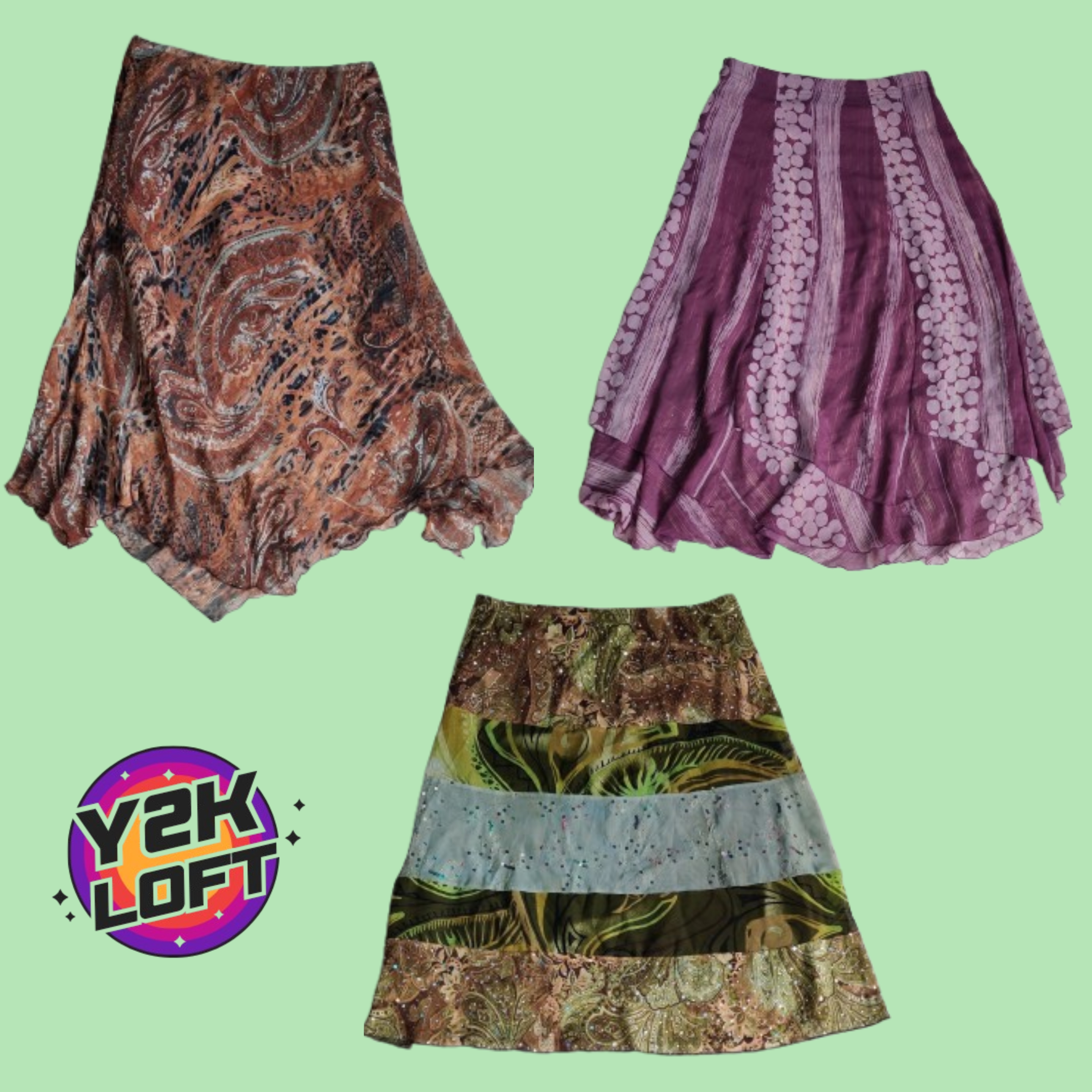 Y2K Grunge Fairycore Skirts Mix