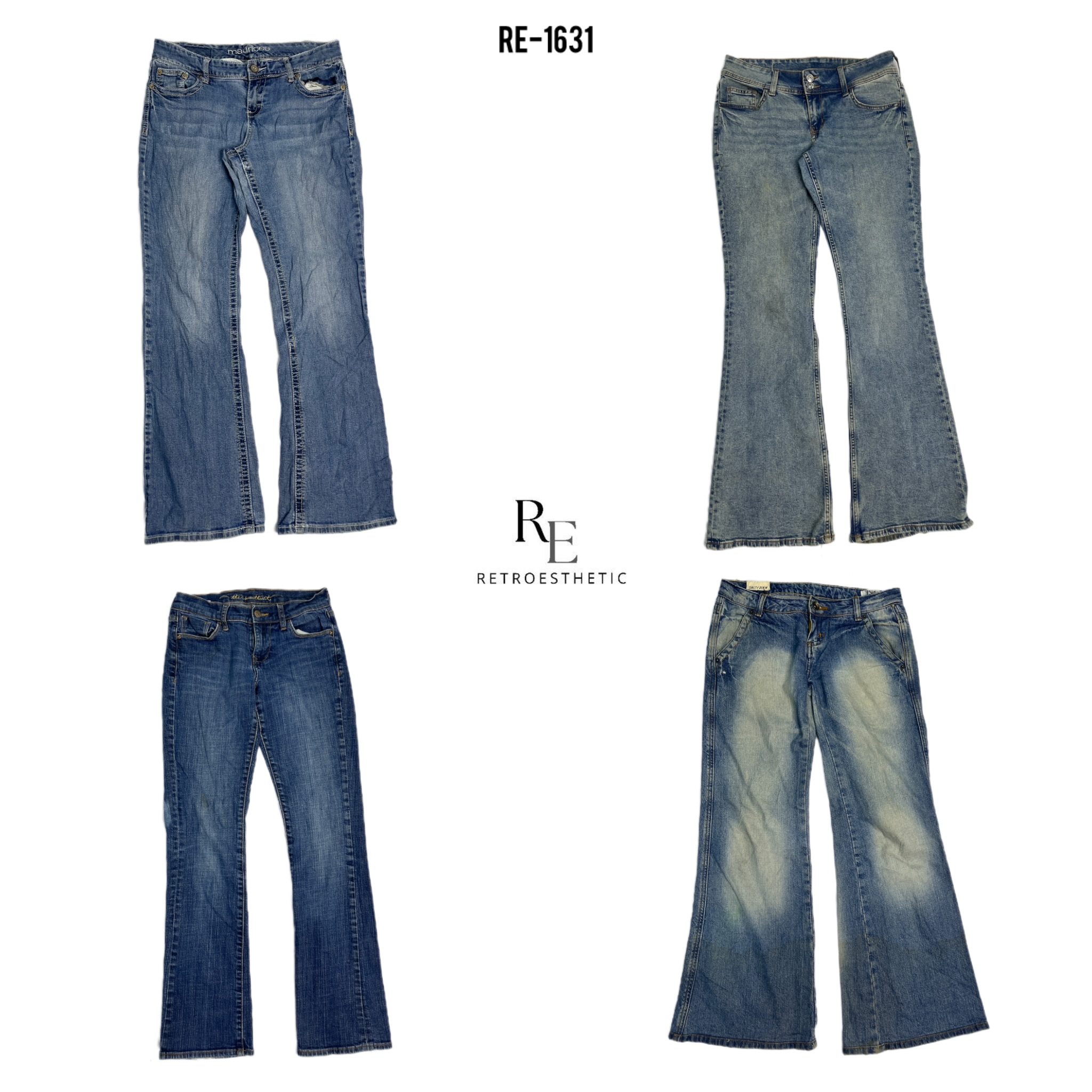 Jeans in denim dell'era Y2K di Britney (RE-1631)