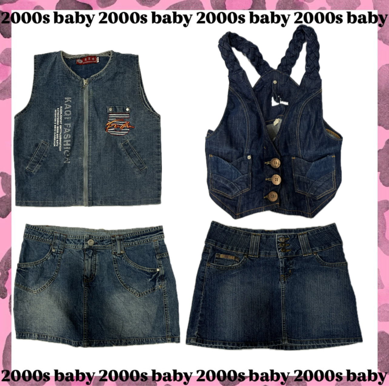 Bratz y2k energy: Denim waistcoat & mini-065