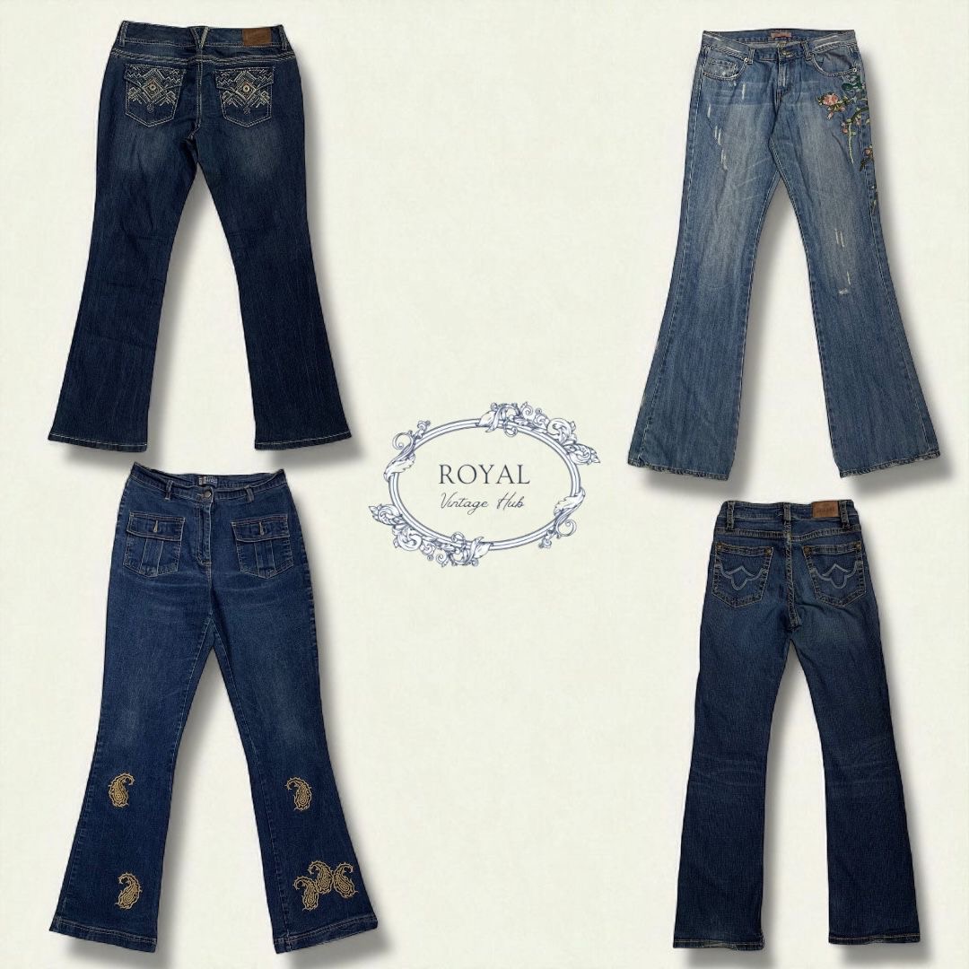 Pantalones de campana Y2K