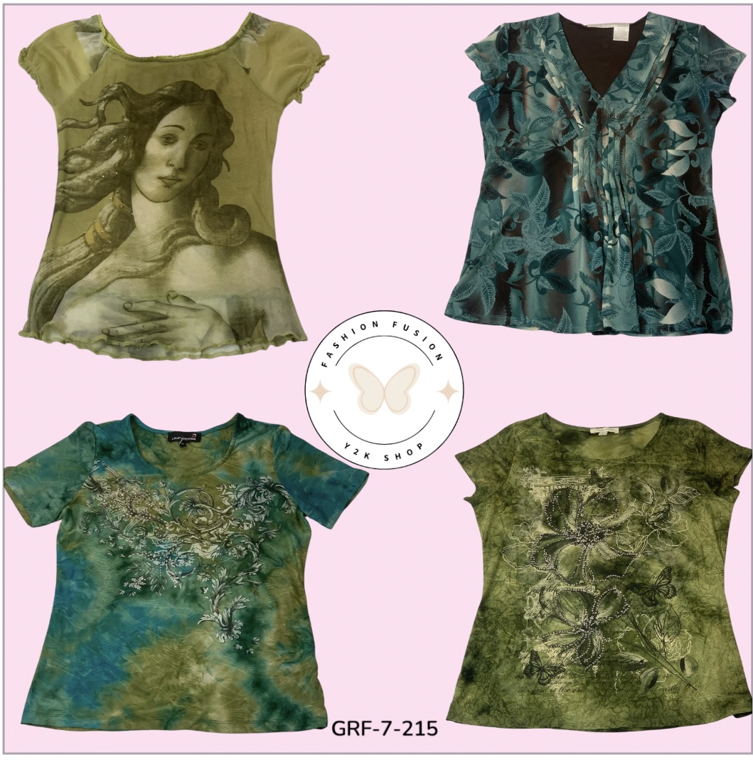 Chic Green Printed Poly Blouse — Effortless Everyday Style (GRF-7-215)