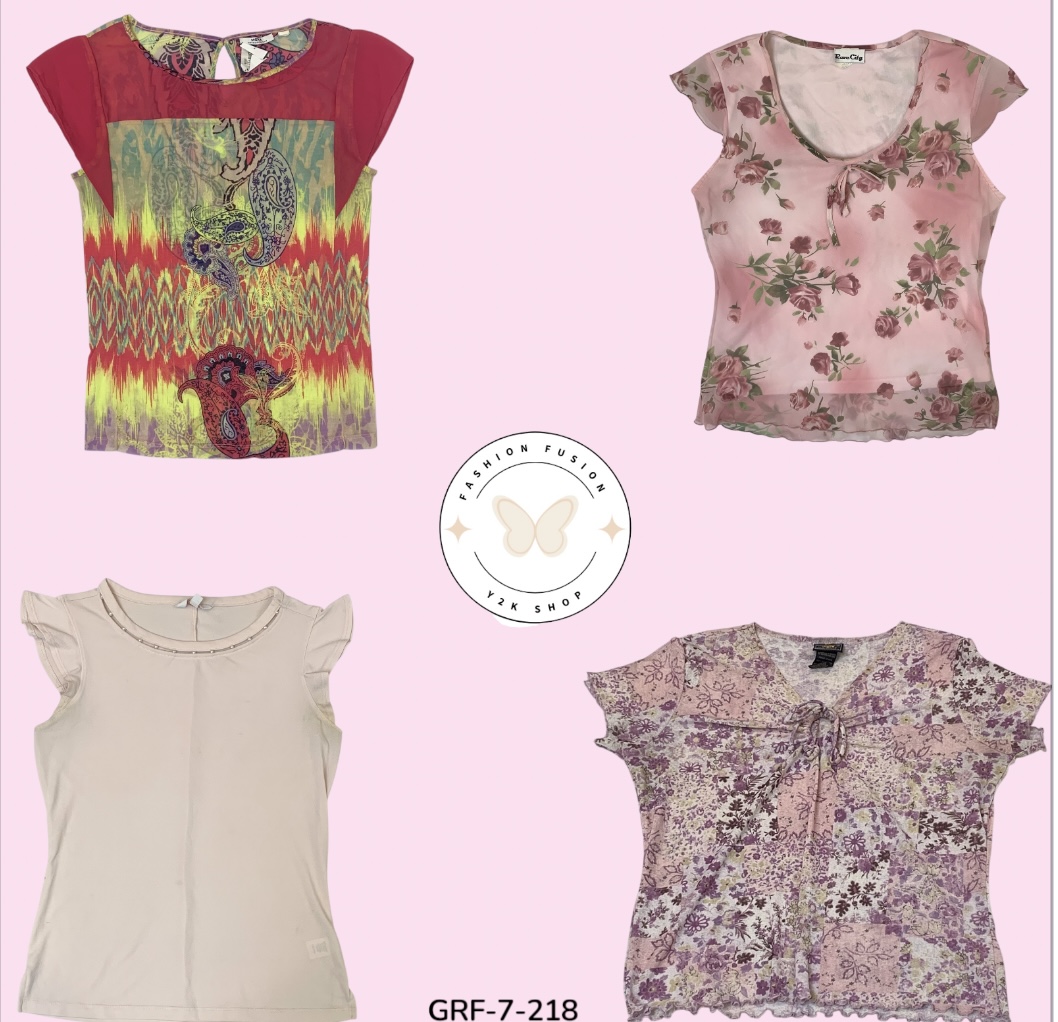 Chic Pink Print Blouse – Everyday Casual Essential (GRF-7-218)