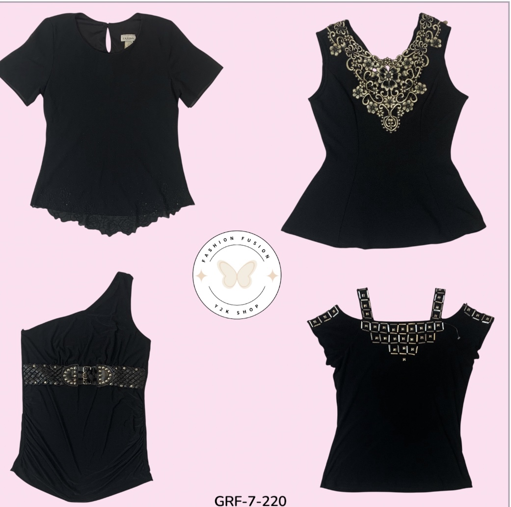 Blusa Nero Stampata alla Moda – Stile Street Senza Sforzo (GRF-7-220)