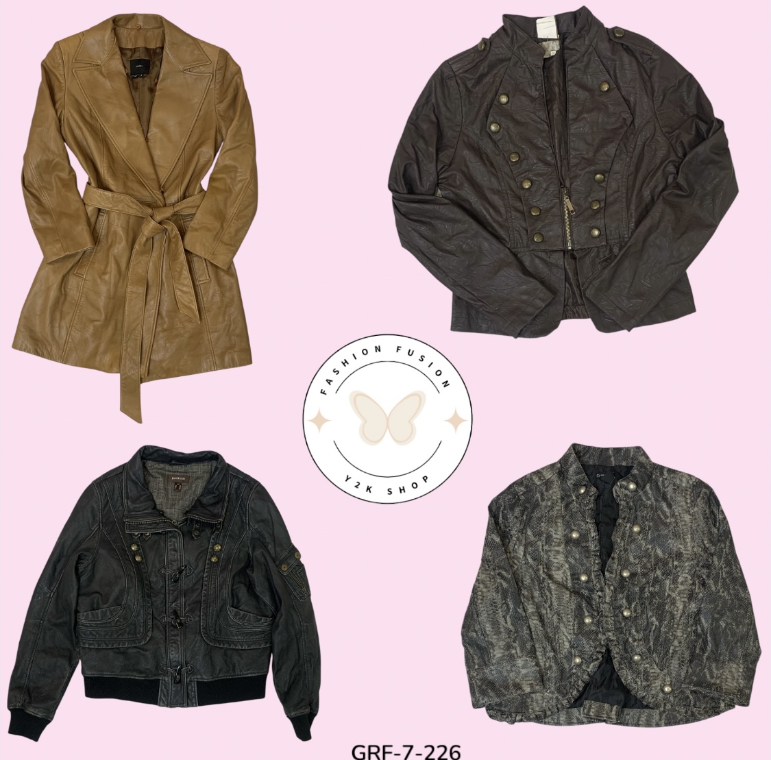 Veste en cuir à plusieurs zips audacieuse — Must-have de la mode rapide (GRF-7-226)