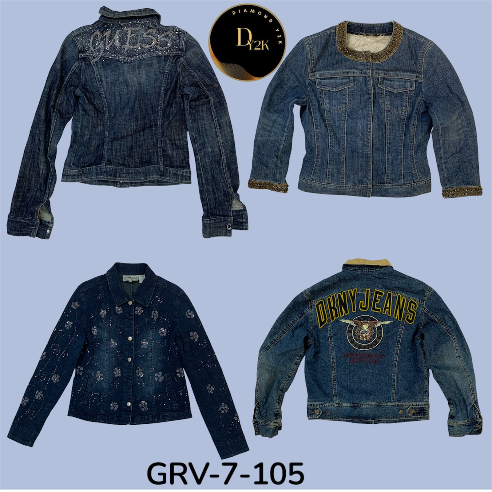 Jaquetas de Denim Detalhadas – Acentos Trançados e Acabamento Bordado (GRV-7-105)