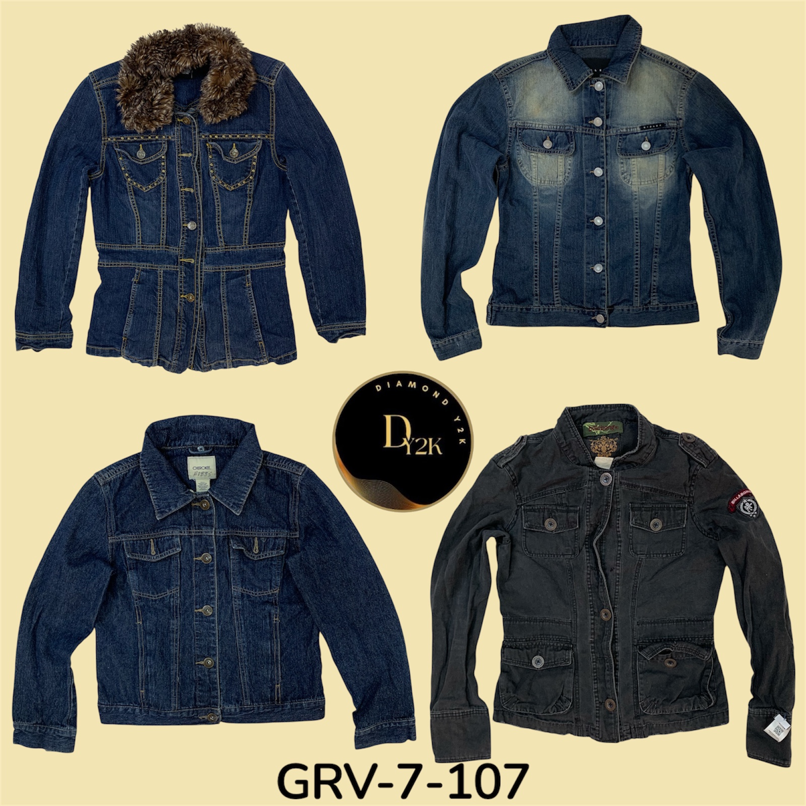 Giubbotti in denim blu senza tempo – Outerwear durevole e versatile (GRV-7-107)