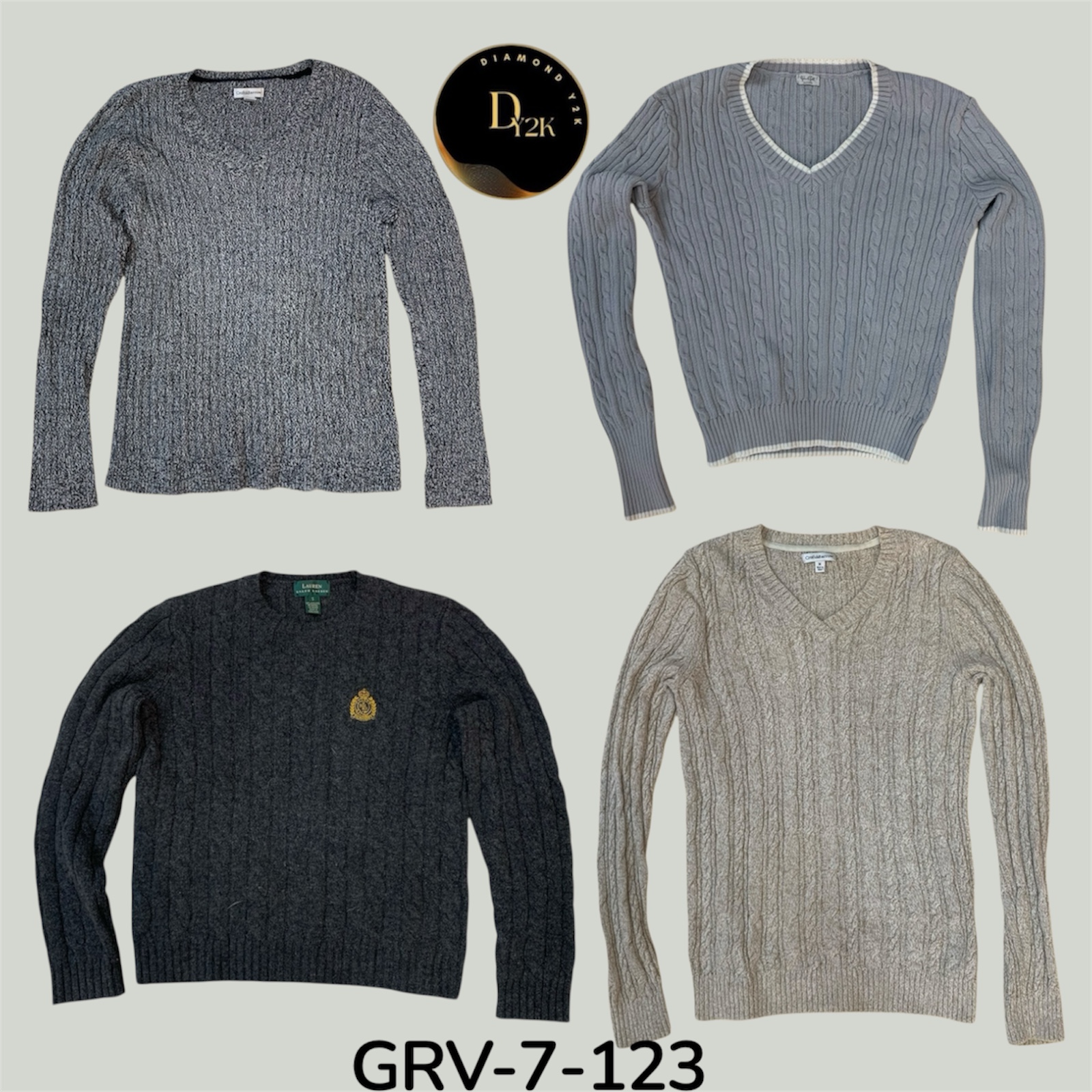 Suéter de Tricô Cinza – Textura Atemporal e Conforto do Dia a Dia (GRV-7-123)