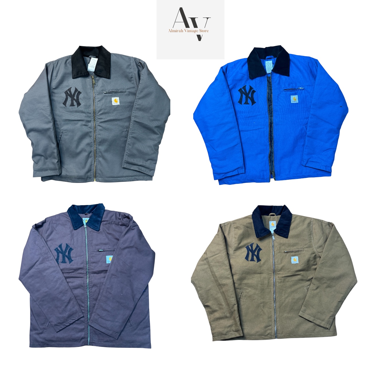 Vestes Yankees Detroit de style rework Carhartt