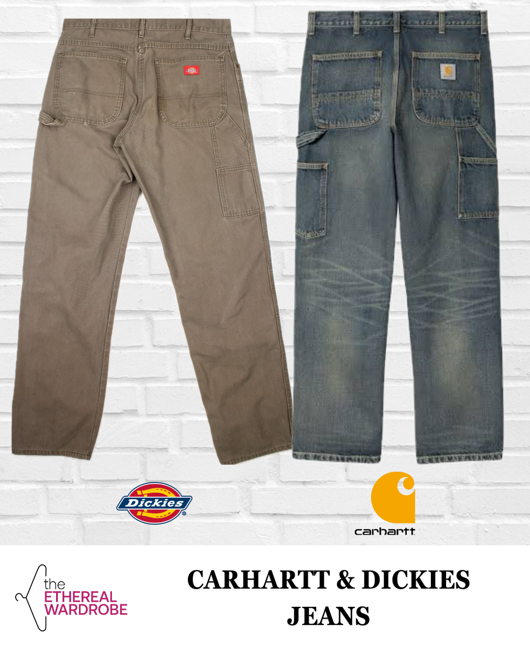 Carhartt e Dickies Jeans / Jeans de Trabalho / Jeans de Carpinteiro