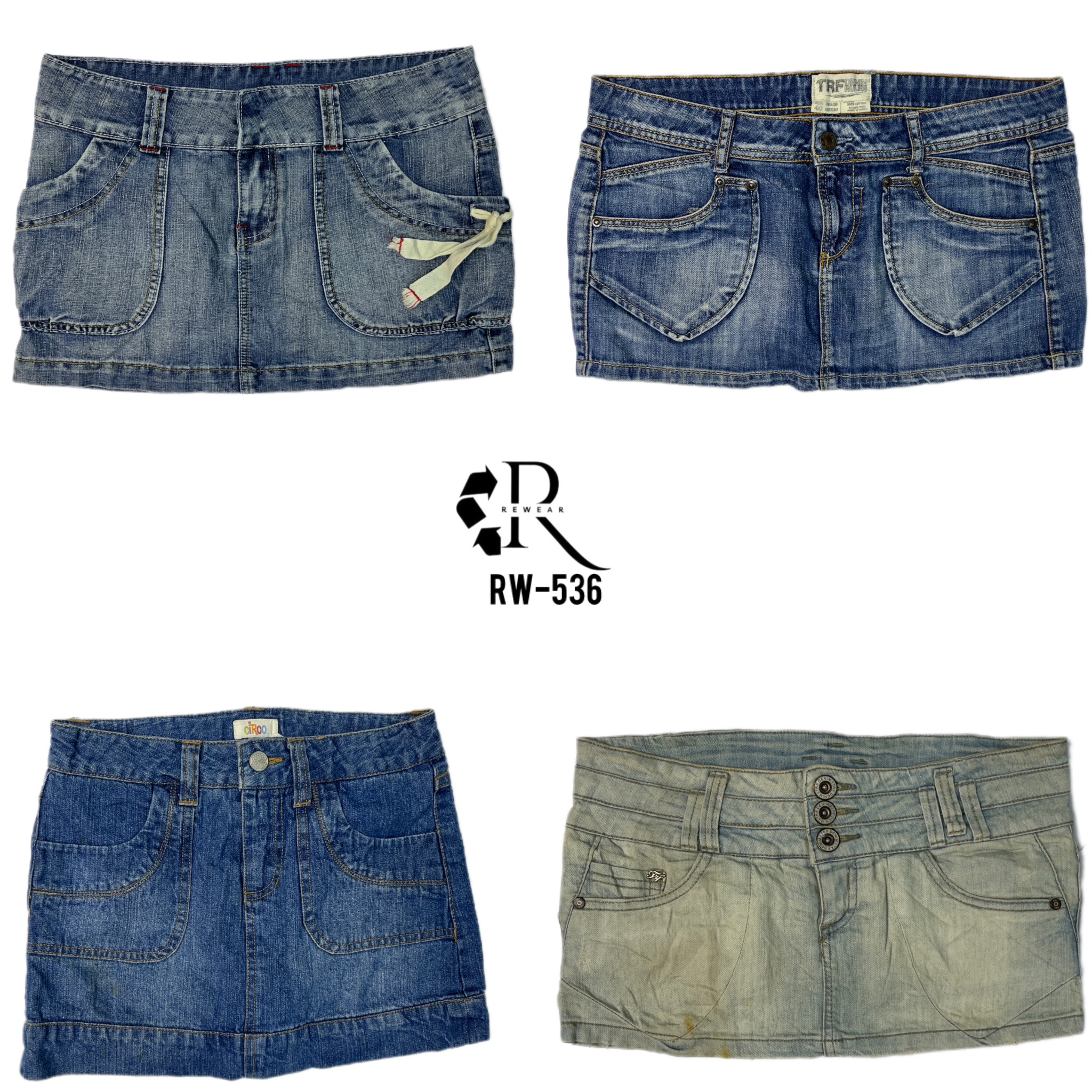 Y2K IT Girl Denim Mini Skirts (RW-536)