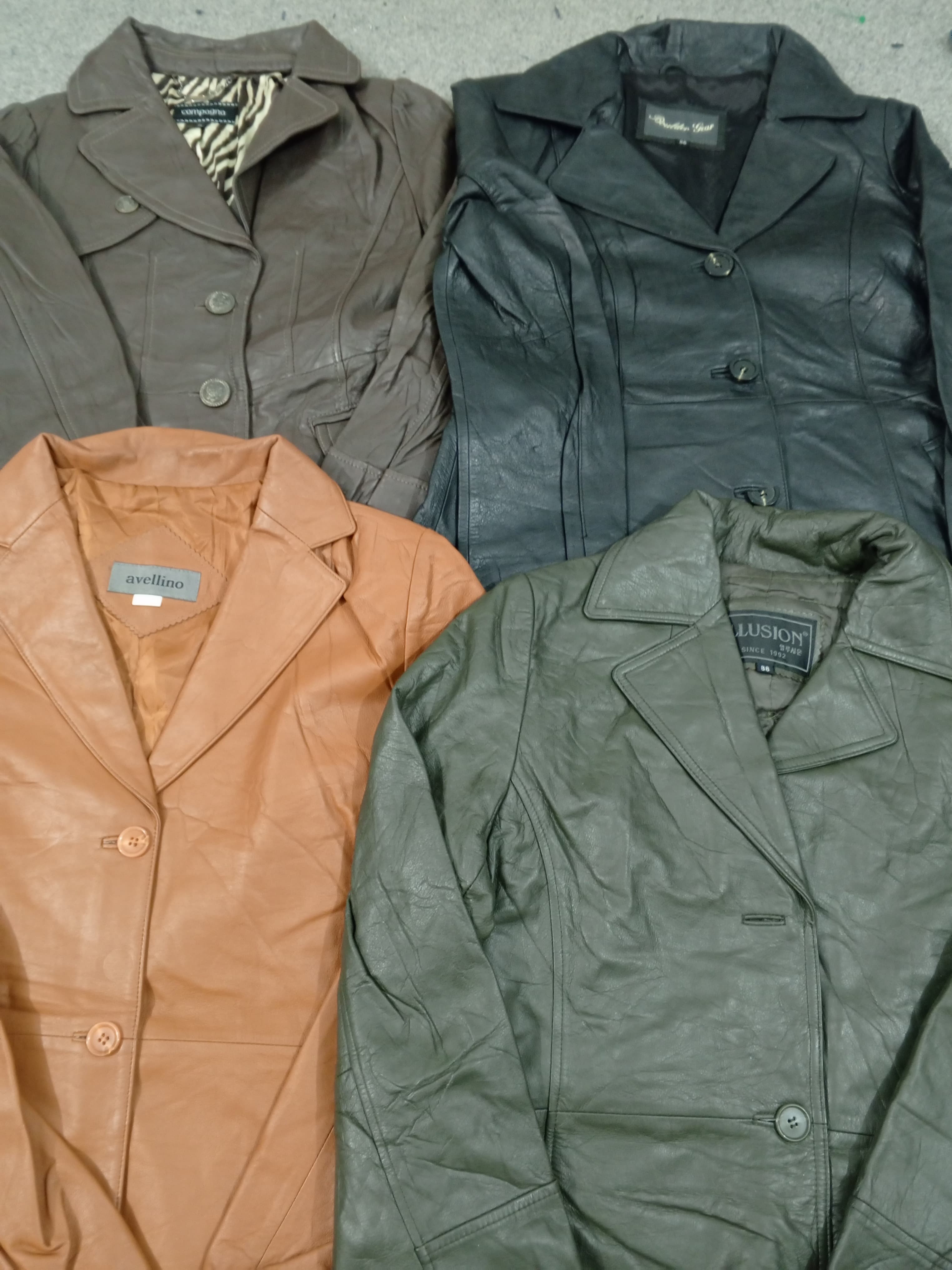 HD1067 Casacos Trench de Couro Femininos Y2K - 8 pcs