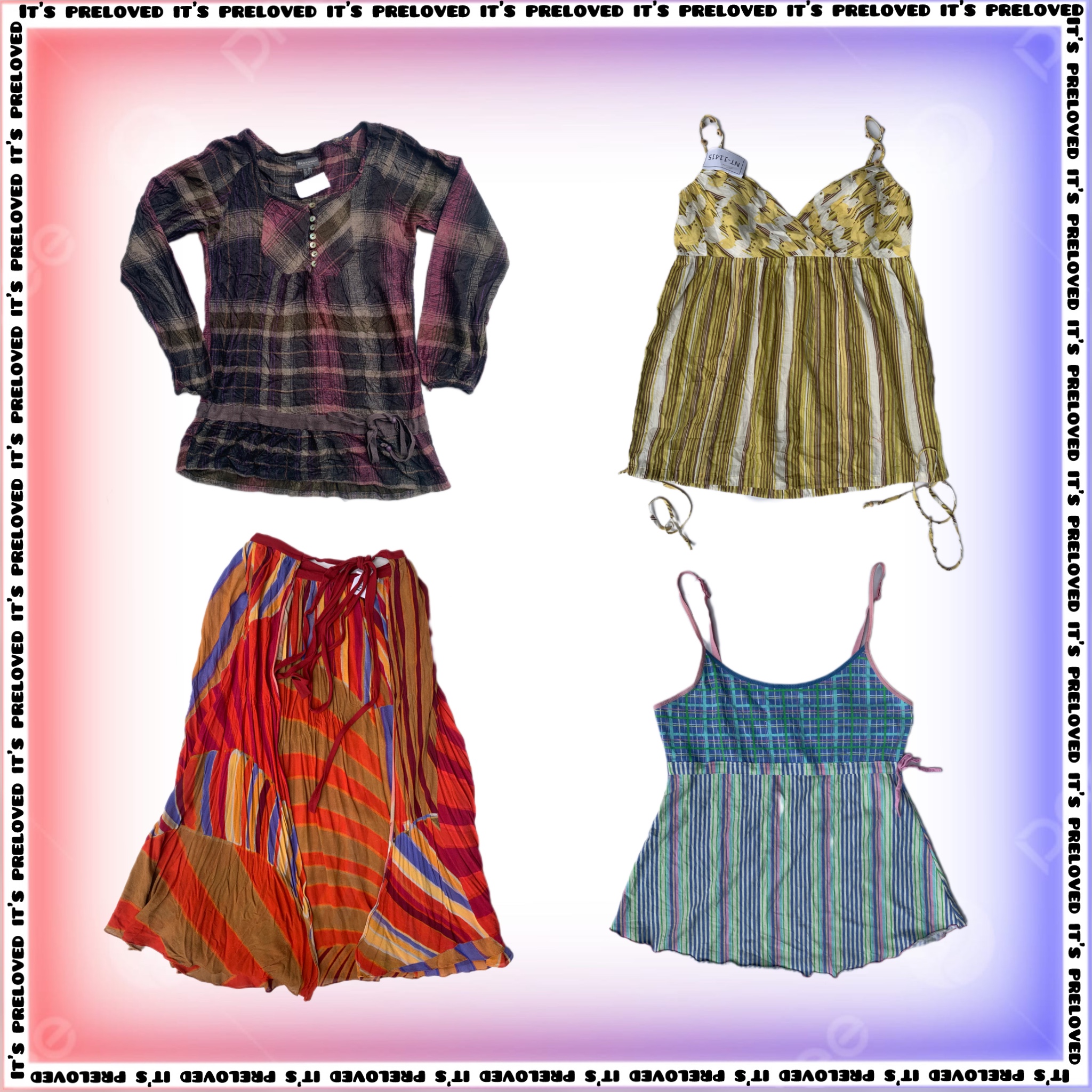 Rayures en liberté ! Mélange de Hauts, Robes et Jupes (SS-1091)