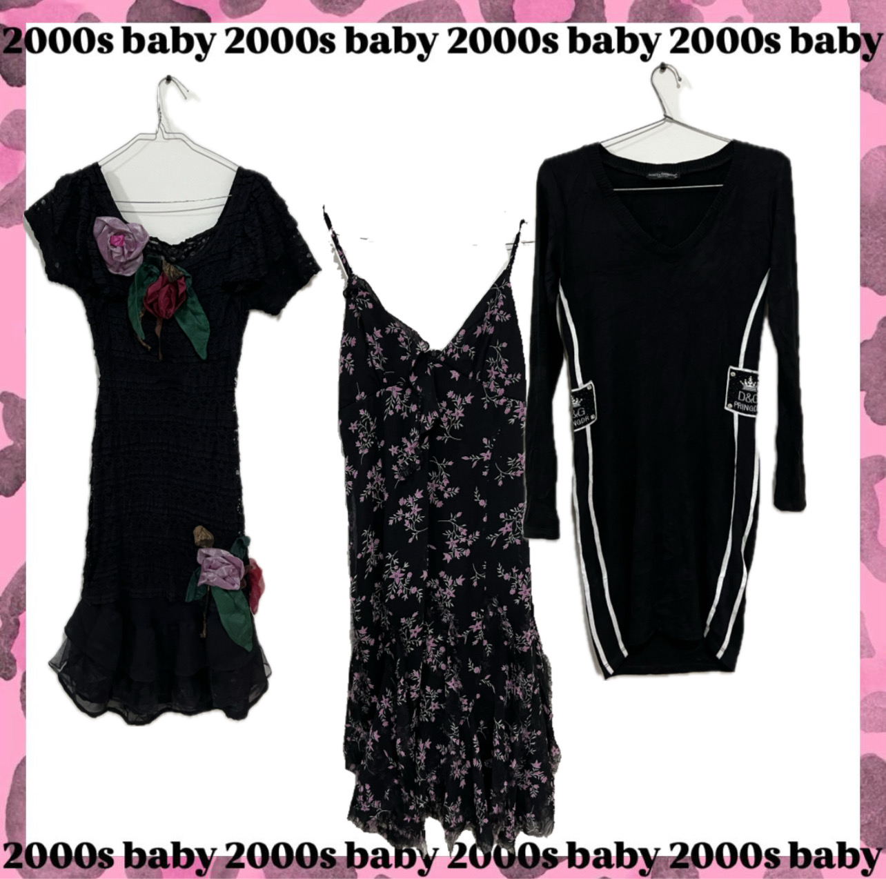 Y2K Romance Sombria e Florais Grunge-058