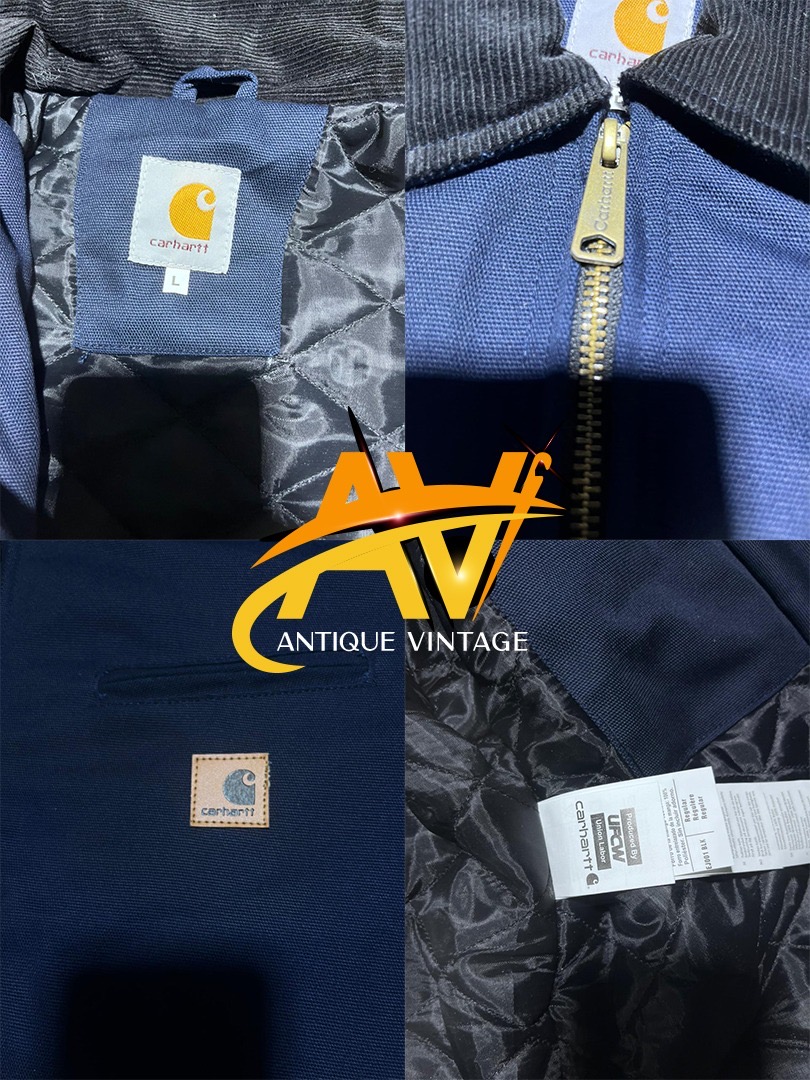 Veste bleue Detroit rework style Carhartt