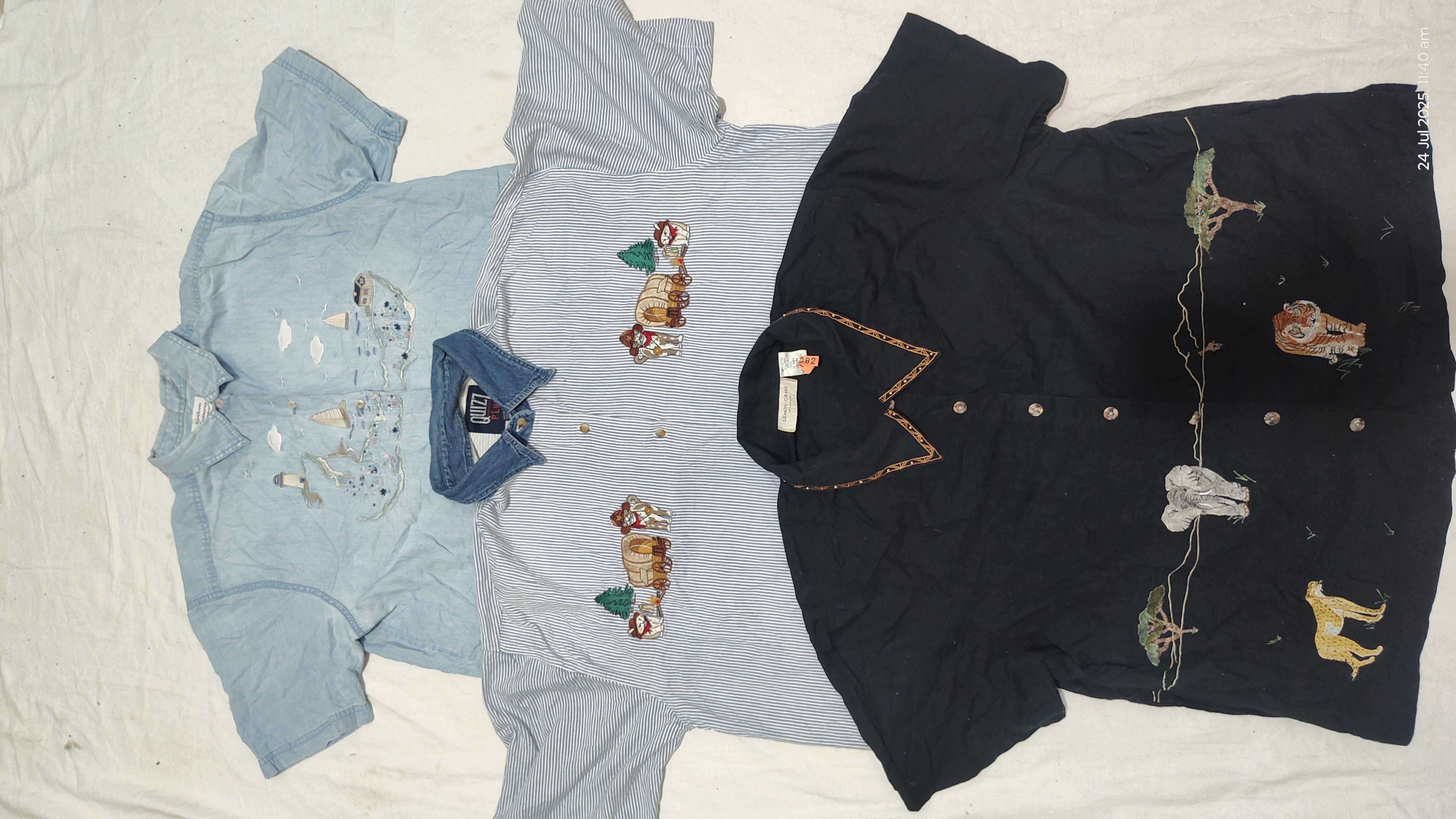 Y2k denim shirts