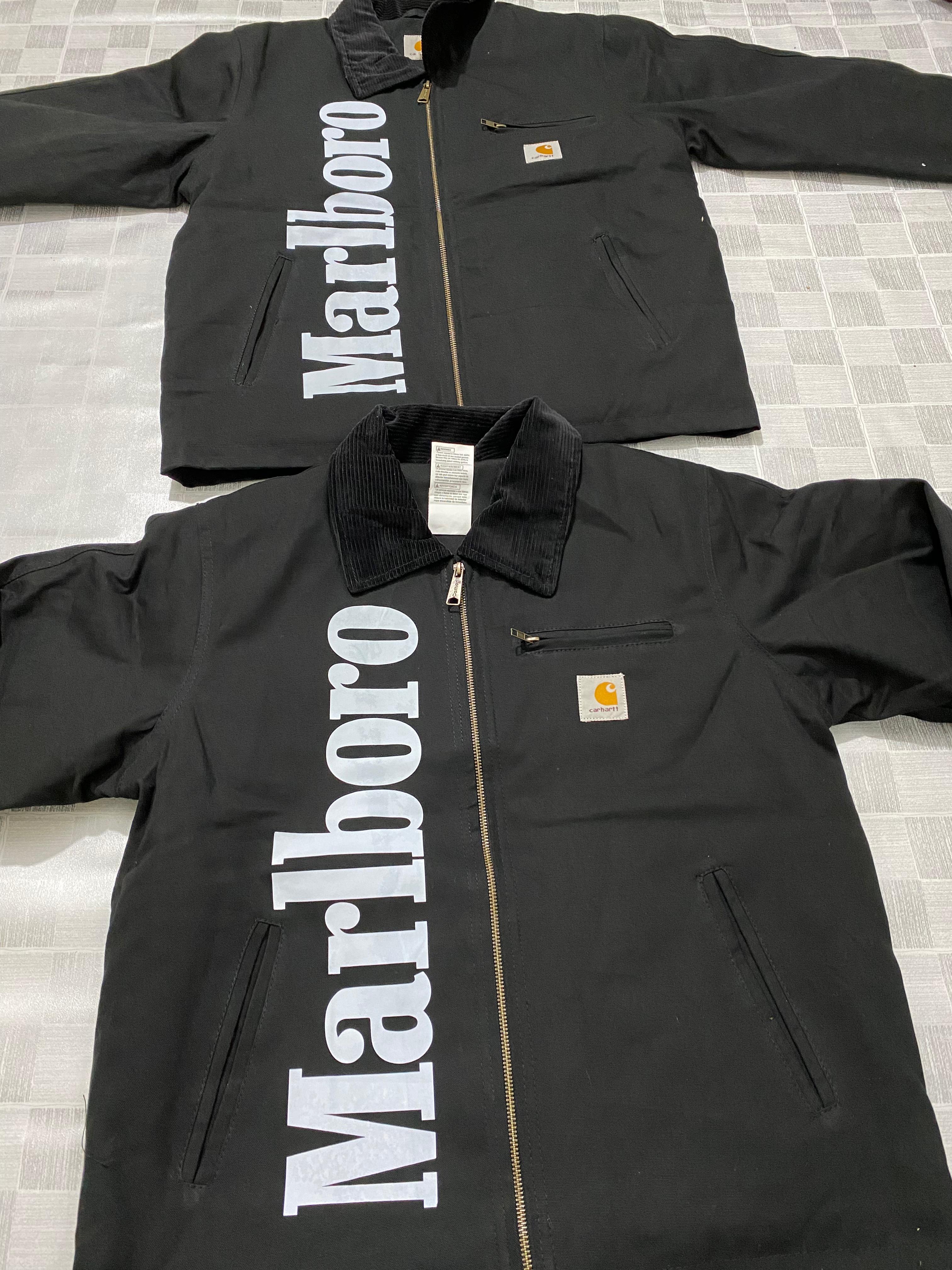 Jaquetas Re trabalhadas Carhartt X Marlboro Detroit - Preta