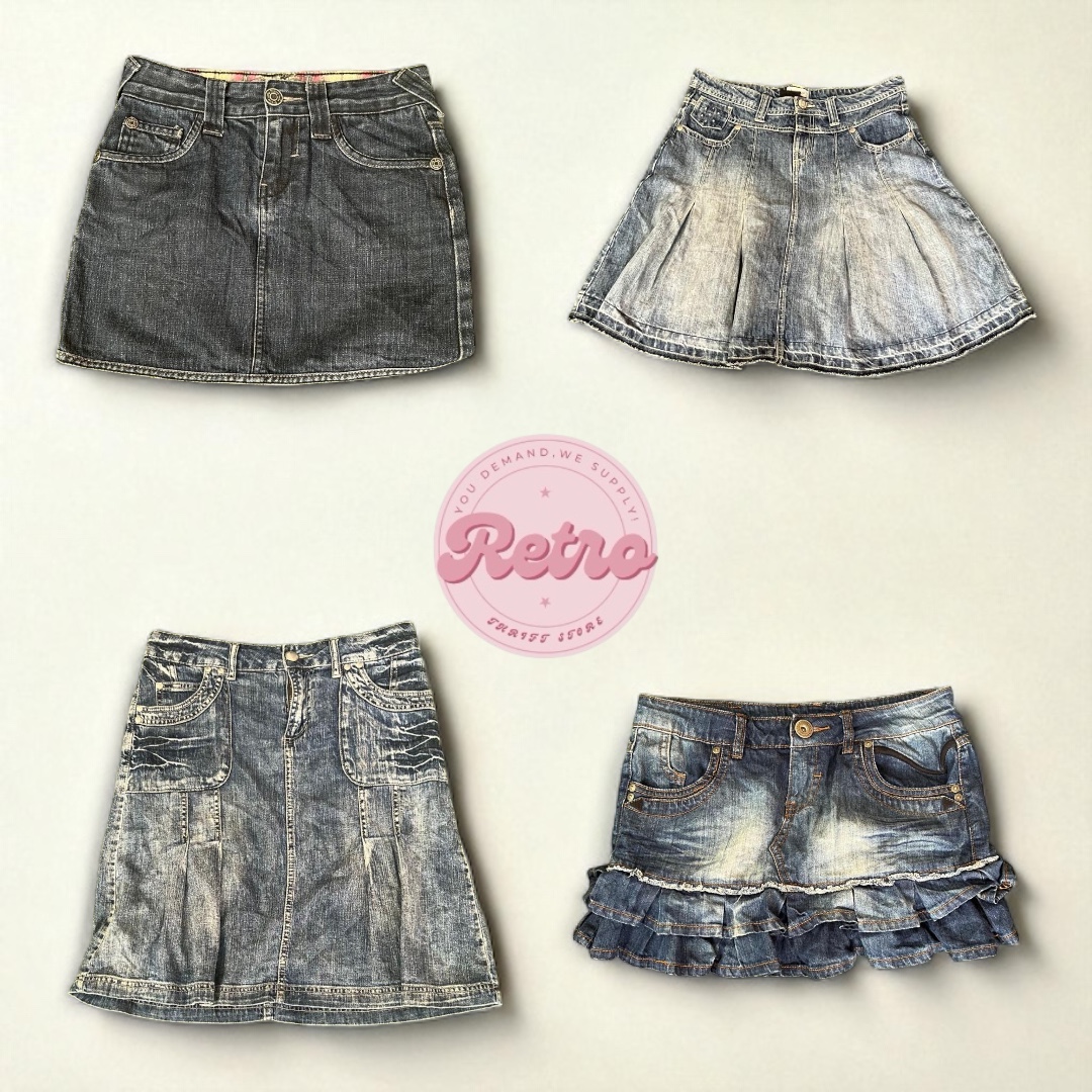 Jupes en denim de style Y2K chic, longueurs mixtes