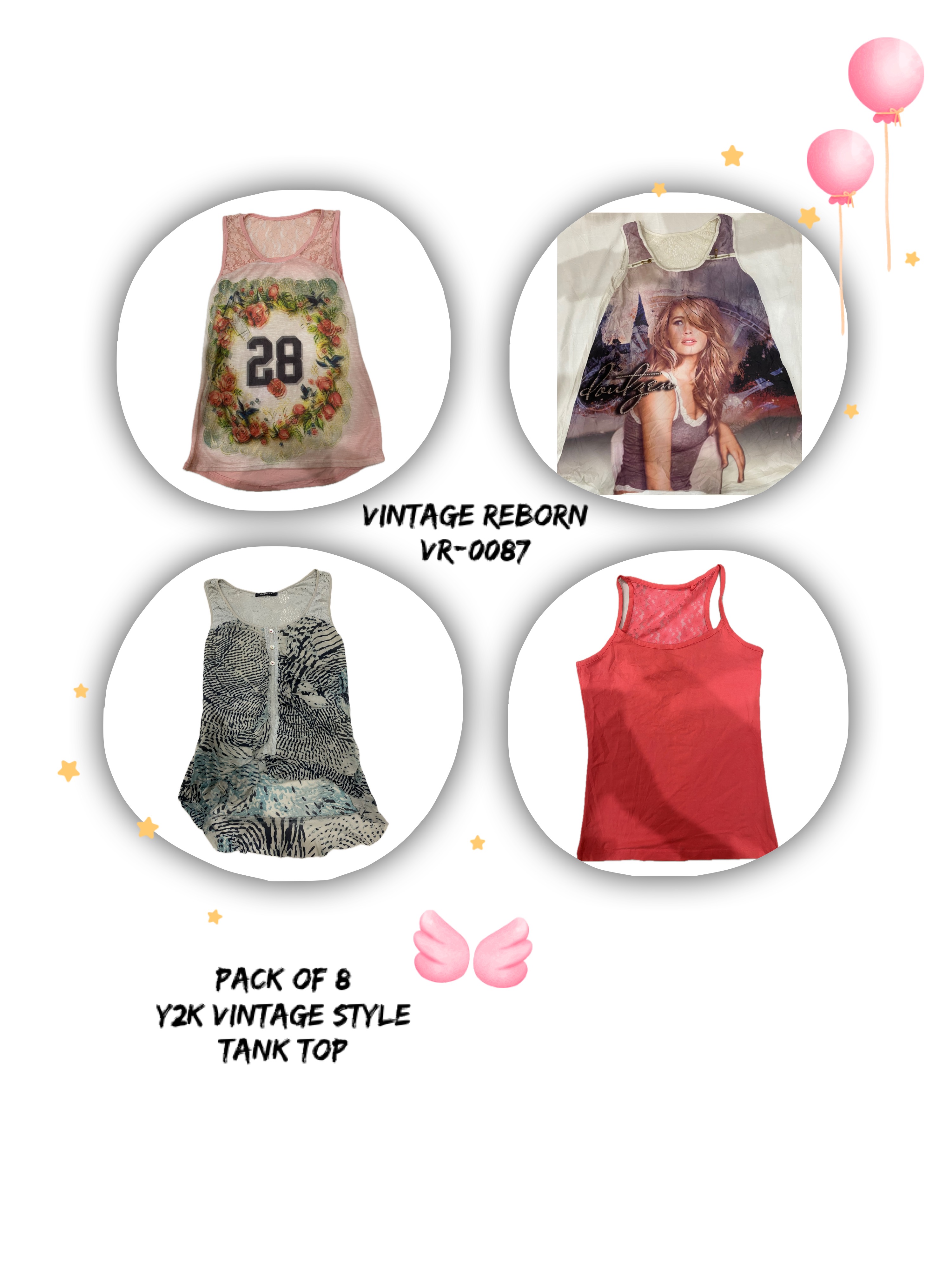 Y2K Tanks Tops for Effortless Cool (VR-0087)