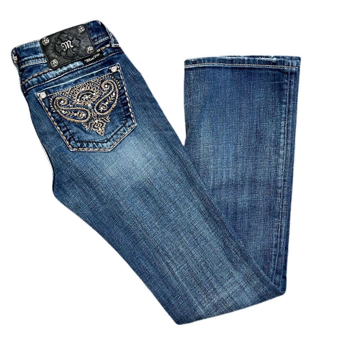 Miss me true religion rock revival jeans.