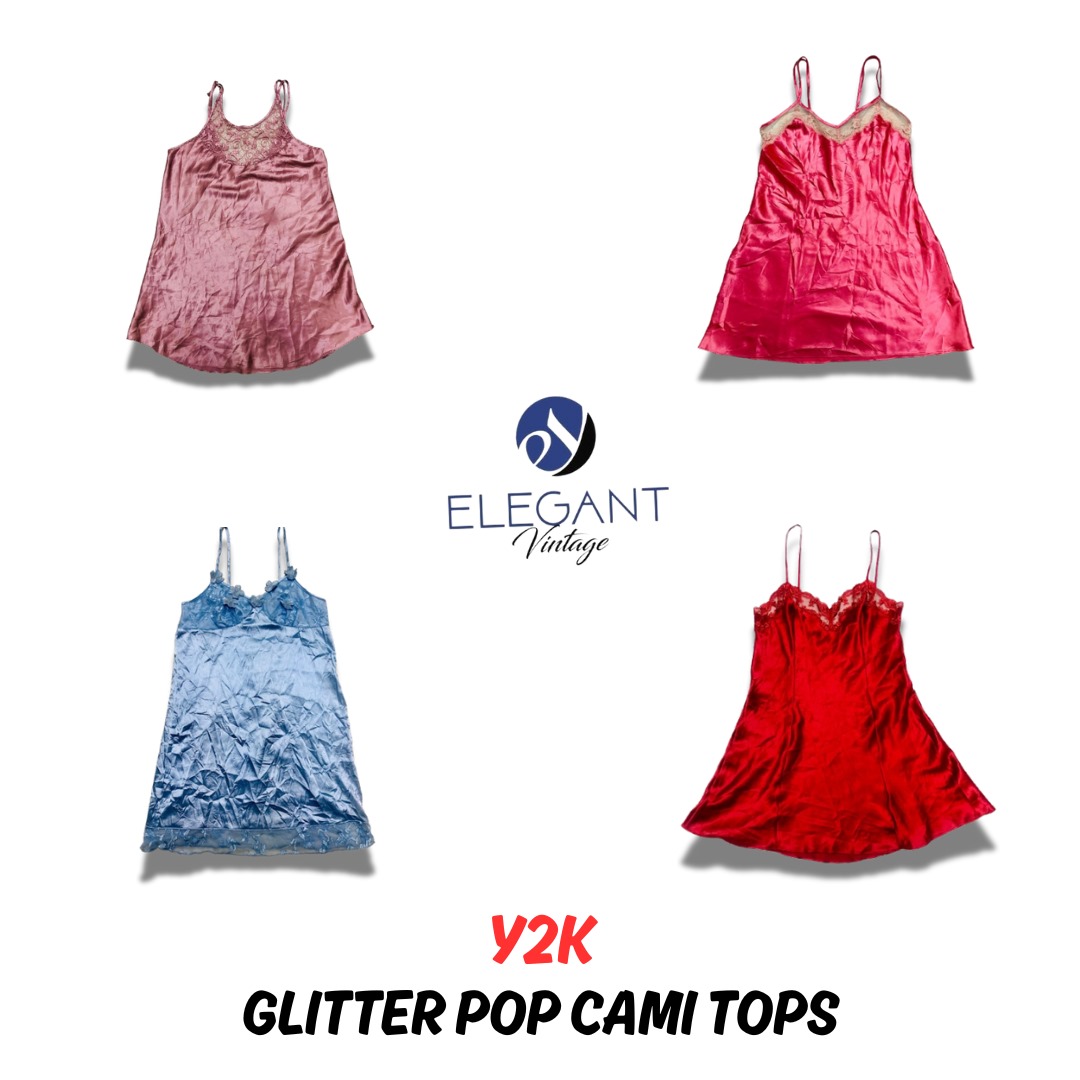 Y2K Glitter Pops Cami Tops - EV0495