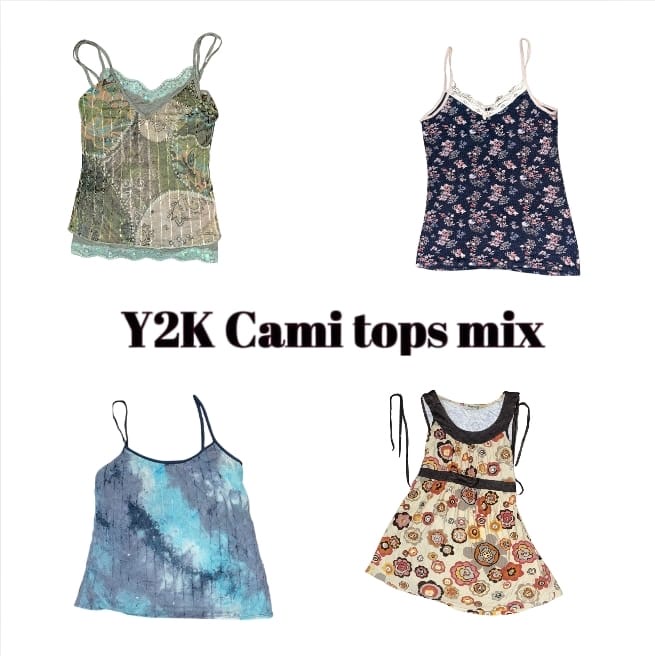 Y2K Italienischer Sommer Süße Cami Tops Mix (18)