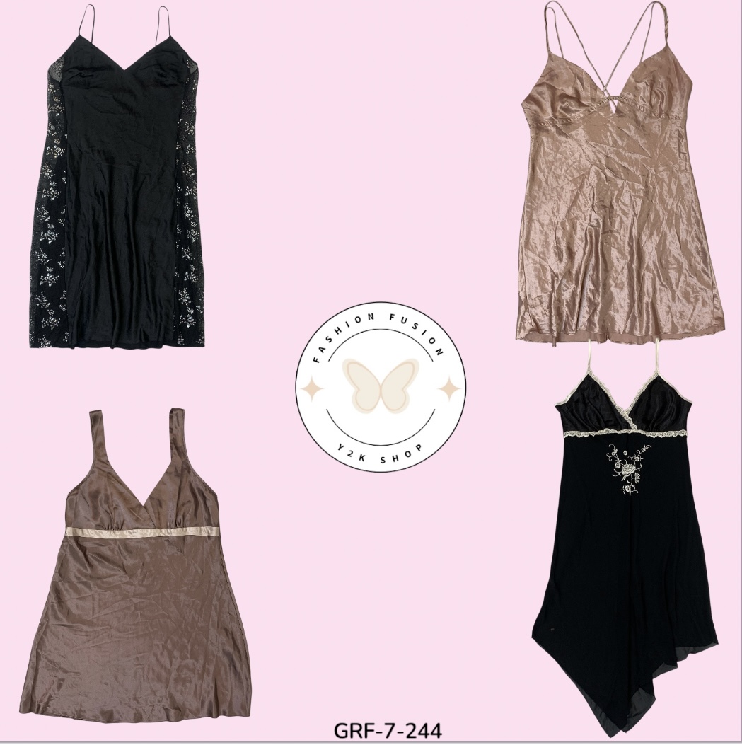 Mix Slip Dresses – Trendy Styles for Every Mood  (GRF-7-244)