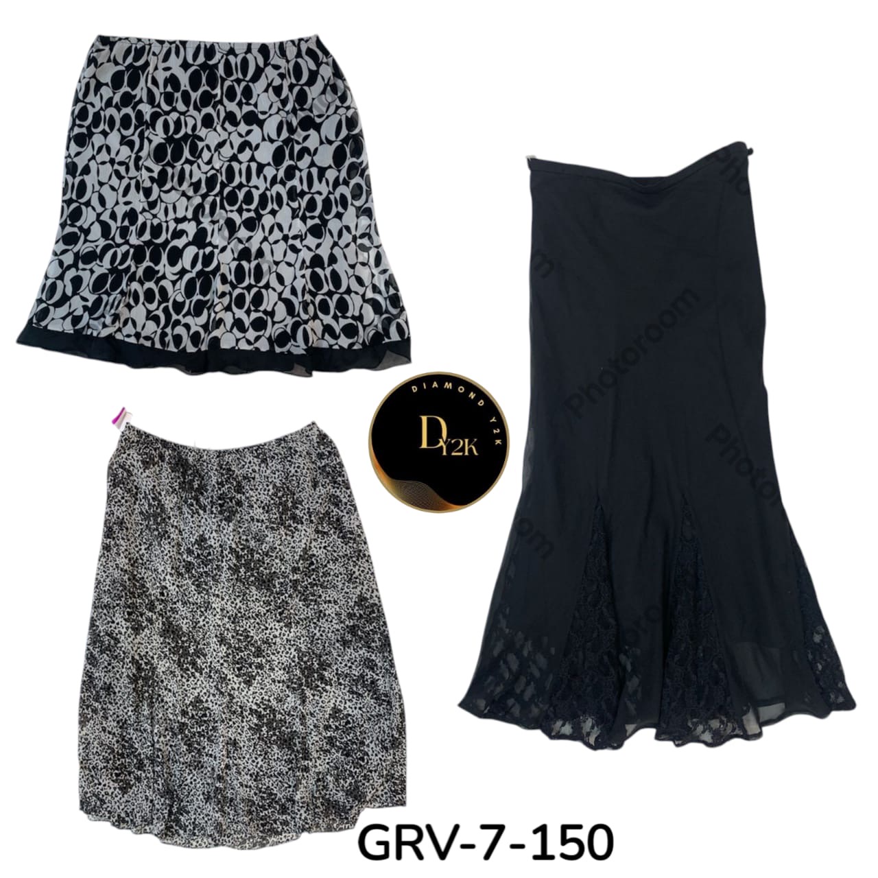 Jupe Vintage Y2K en polyester – Polyester léger et fluide (GRV-7-150)