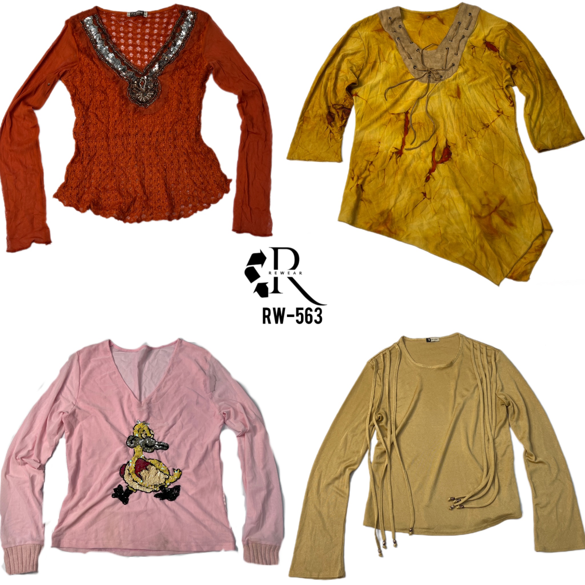 Tops à manches longues Y2K Soft Girl Era (RW-563)