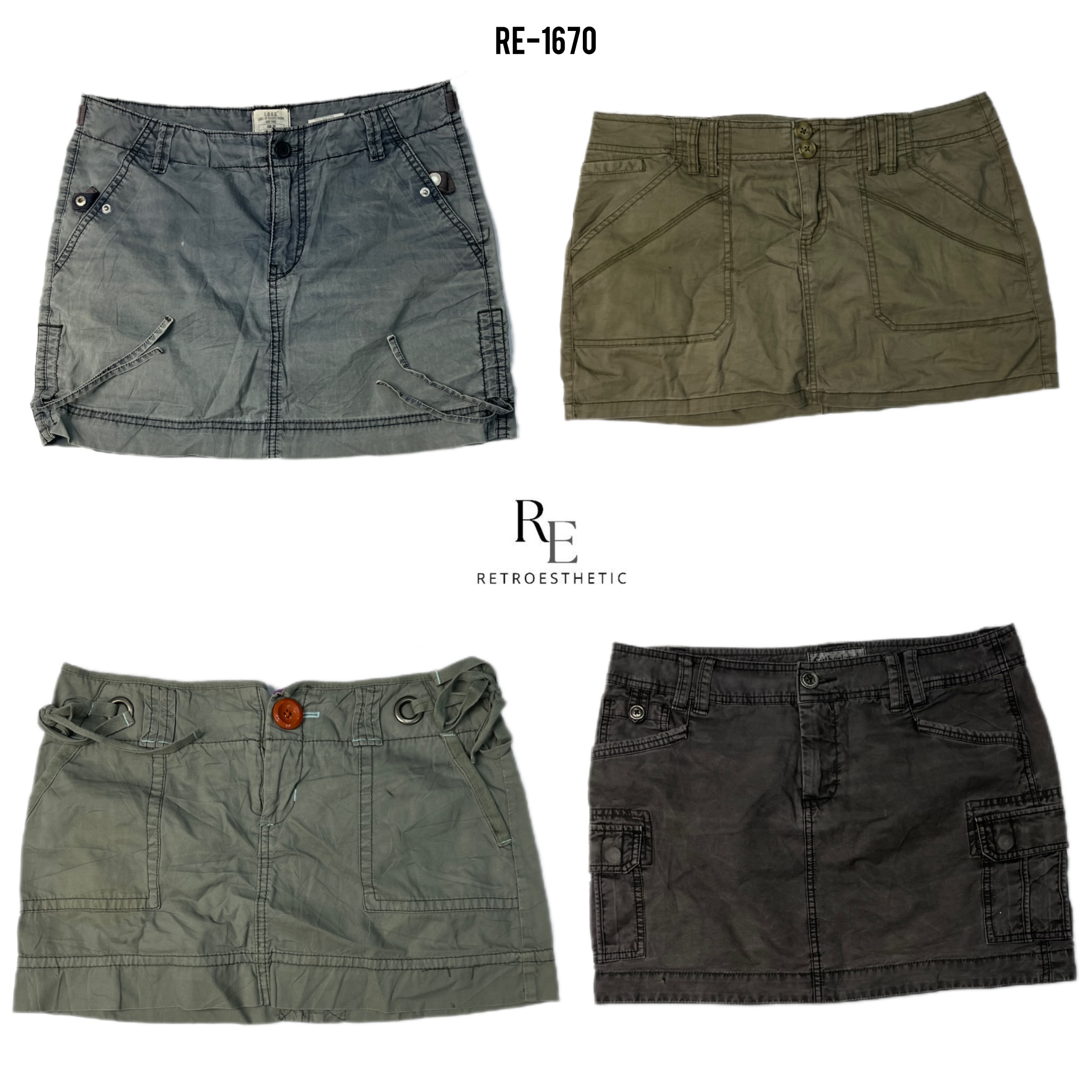 Y2K IT Girl Cotton Mix Skirts (RE-1670)