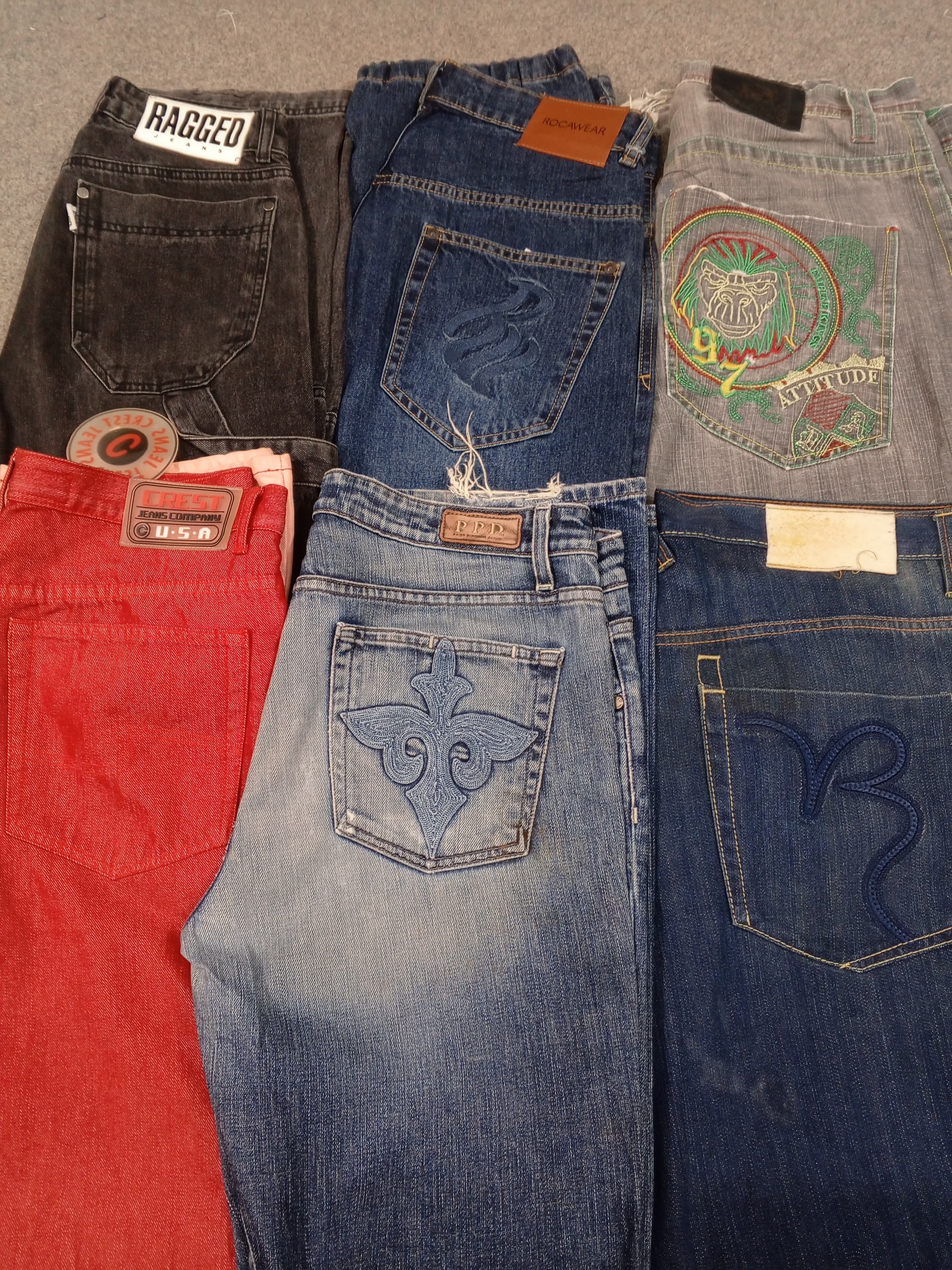 HD1070 Sac pour hommes Jeans Baggy Hiphop - 12 pcs