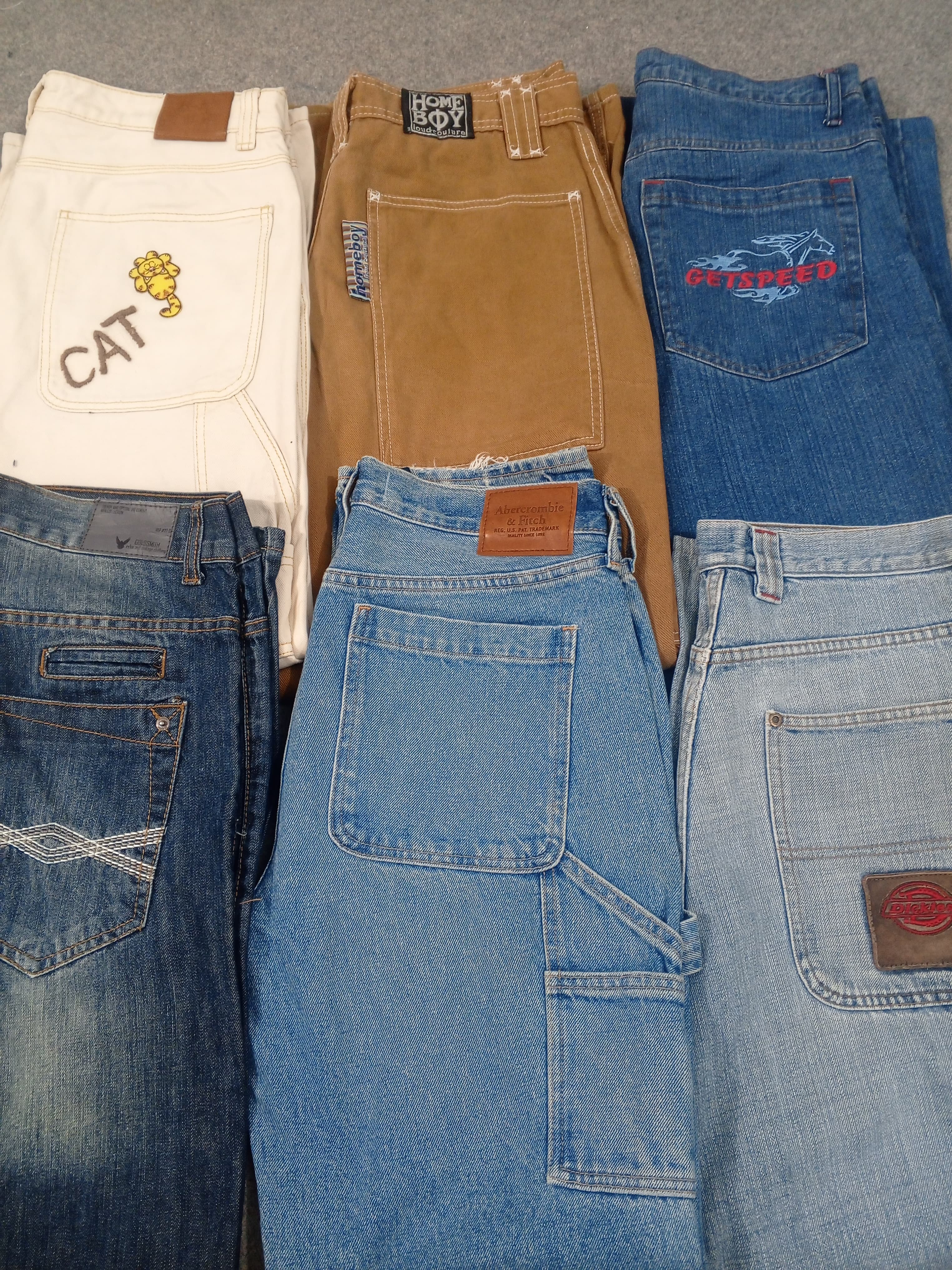 HD1075 Men Designer Baggy Jeans - 14 pcs
