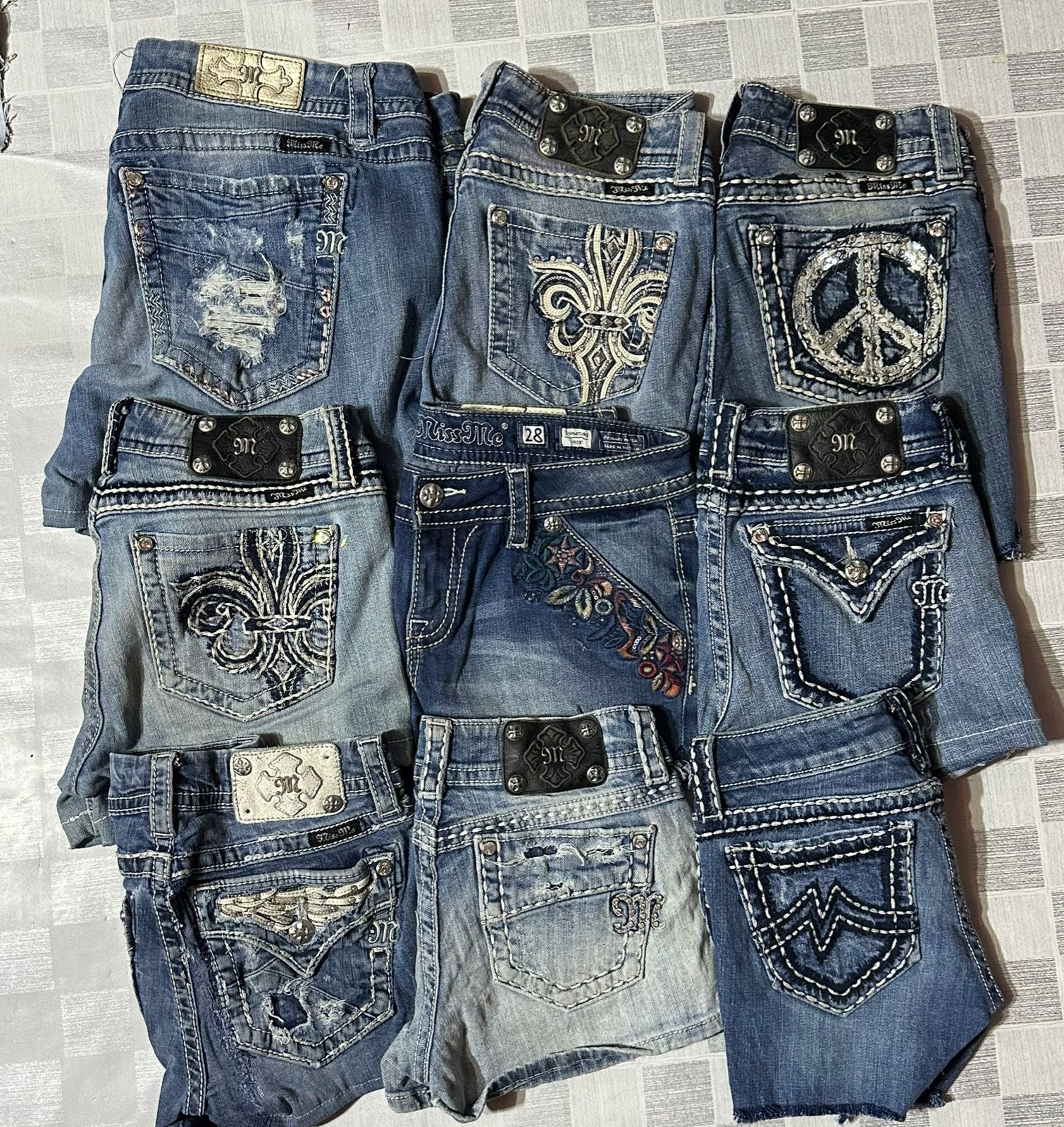 MISS ME ROCK REVIVAL MINI SHORTS (ID 1286)