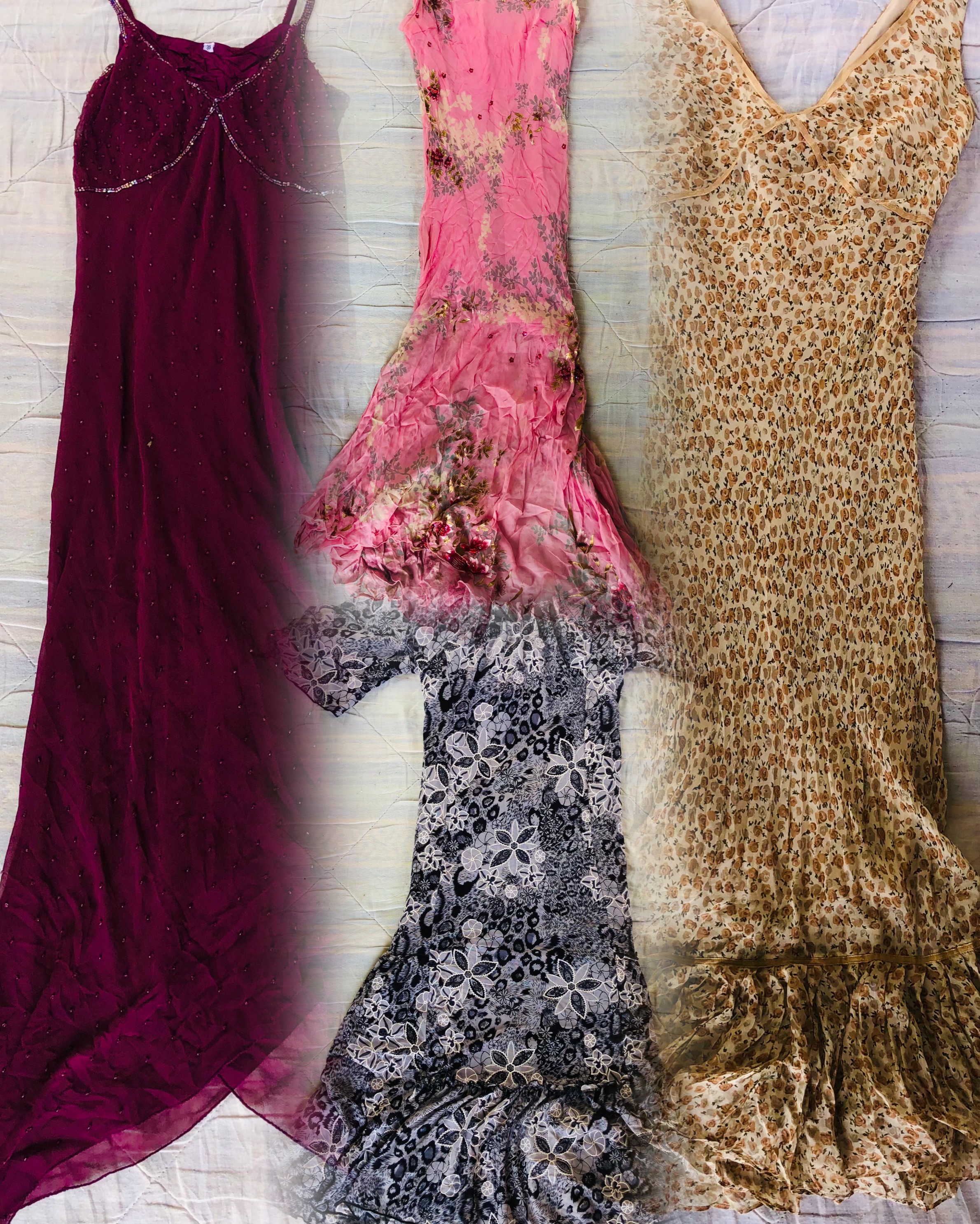 Robes florales Y2K skinny