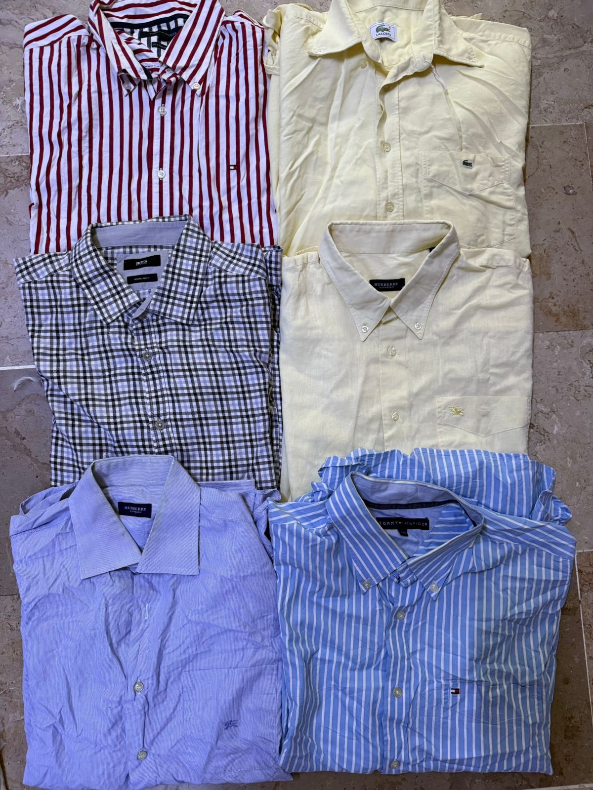 Polo,tommy,burrbery,lacoste cotton shirts